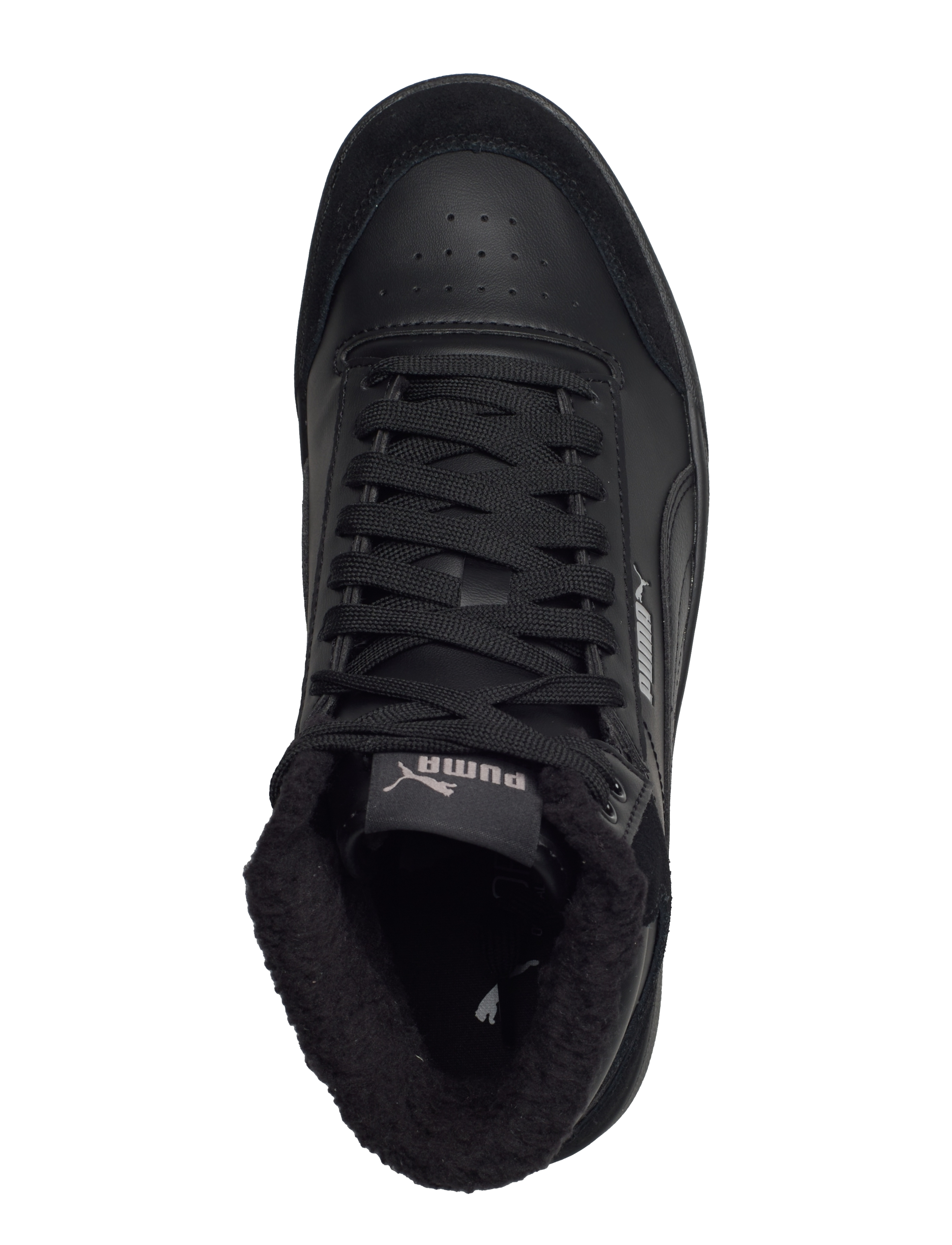 PUMA - Puma Shuffle Mid Fur - puma black-puma black-steel gray - 3