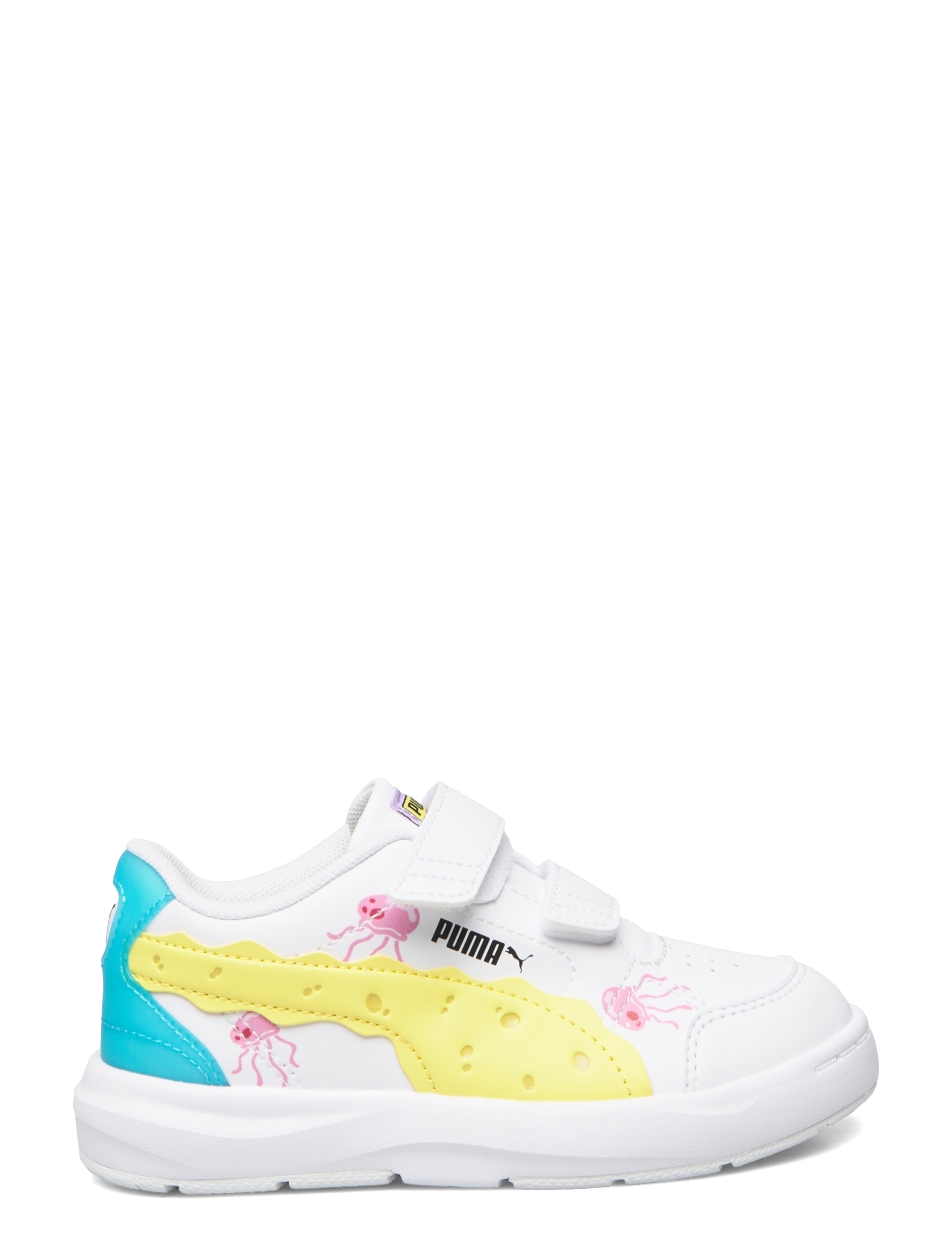 PUMA - Puma Evolve Court Spongebob V PS - puma white-lucent yellow-hero blue-prism pink - 1