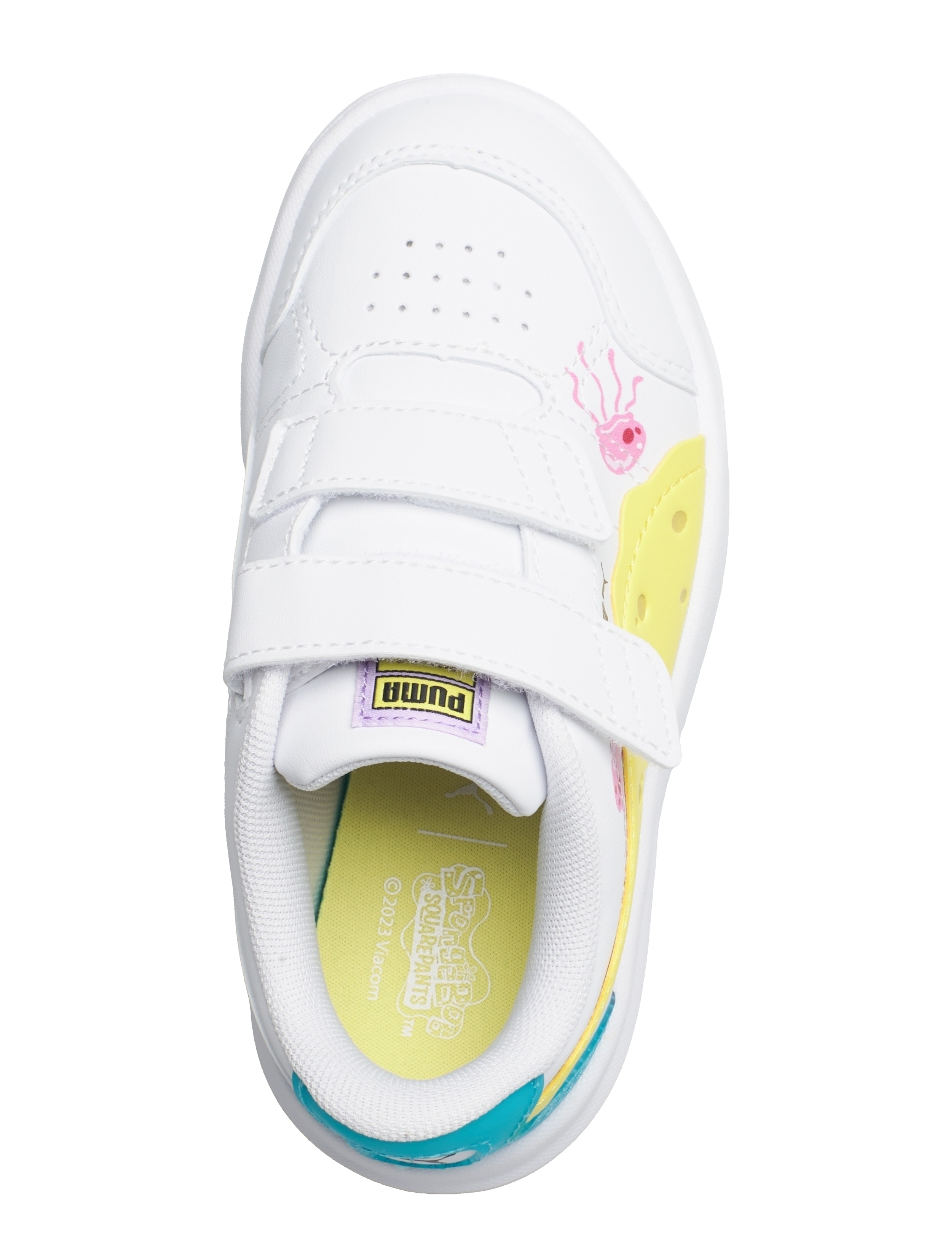 PUMA - Puma Evolve Court Spongebob V PS - puma white-lucent yellow-hero blue-prism pink - 3