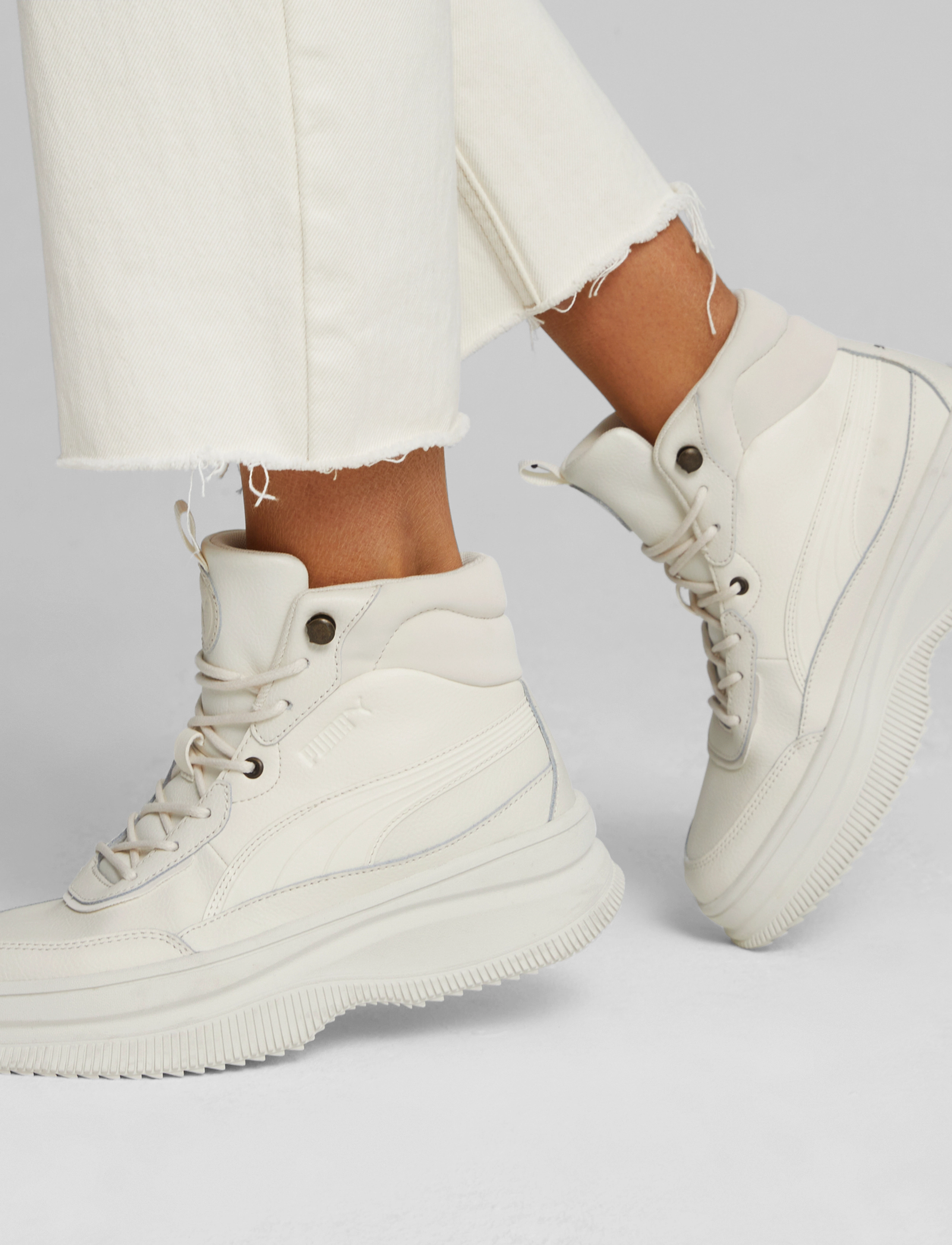 PUMA Mayra, 42, Beige, Sneakers > Sneakers Med Høj Top, Dame