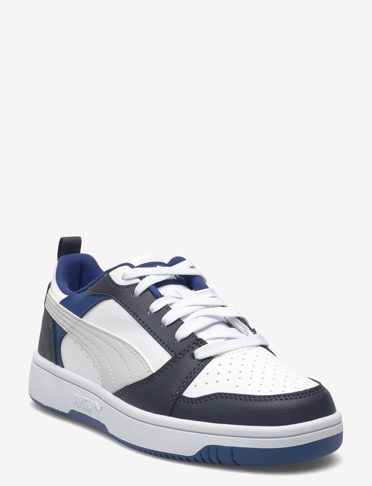 PUMA - Puma Rebound V6 Lo Jr - puma white-feather gray-puma black - 0