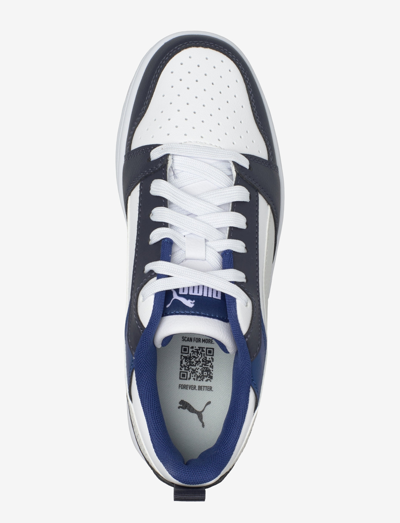 PUMA - Puma Rebound V6 Lo Jr - puma white-feather gray-puma black - 3