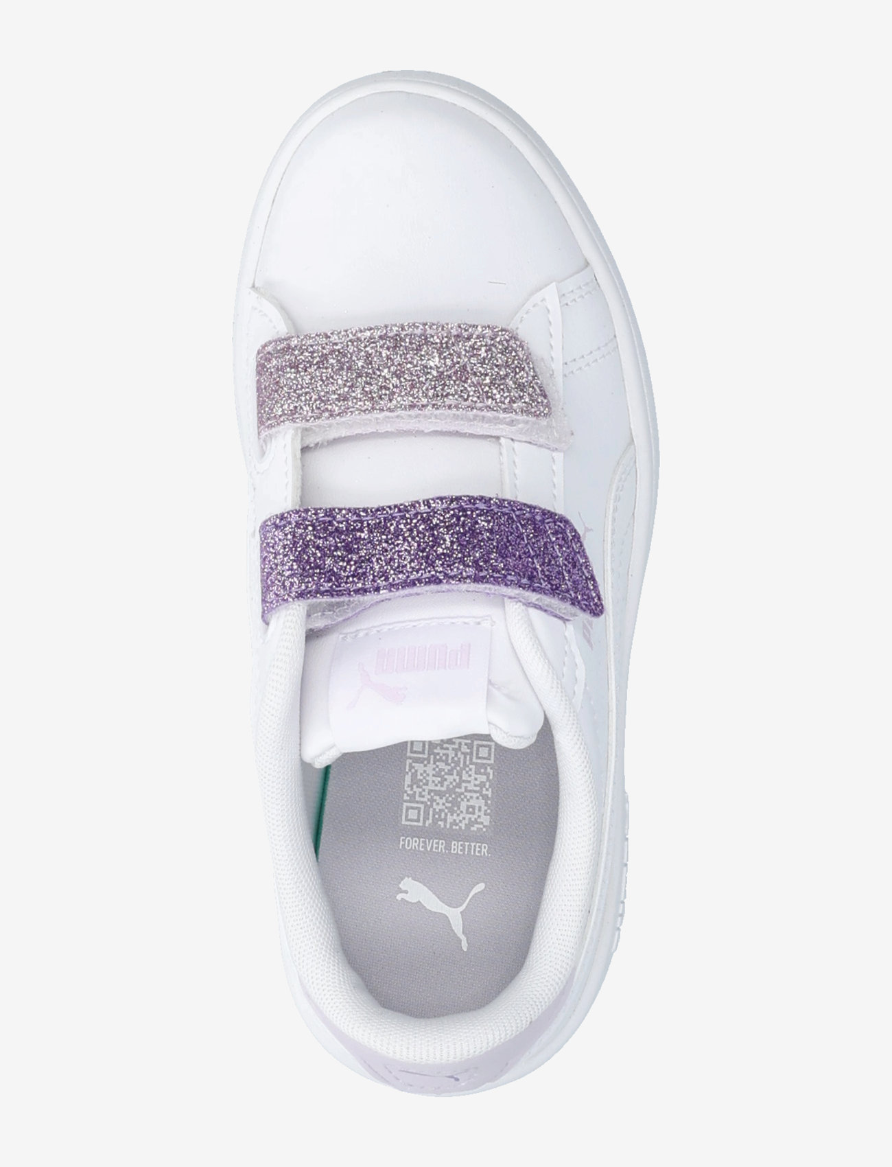 PUMA - Puma Smash 3.0 L Glitter Velcro V PS - kläder - puma white-lavender alert-lilac frost - 3