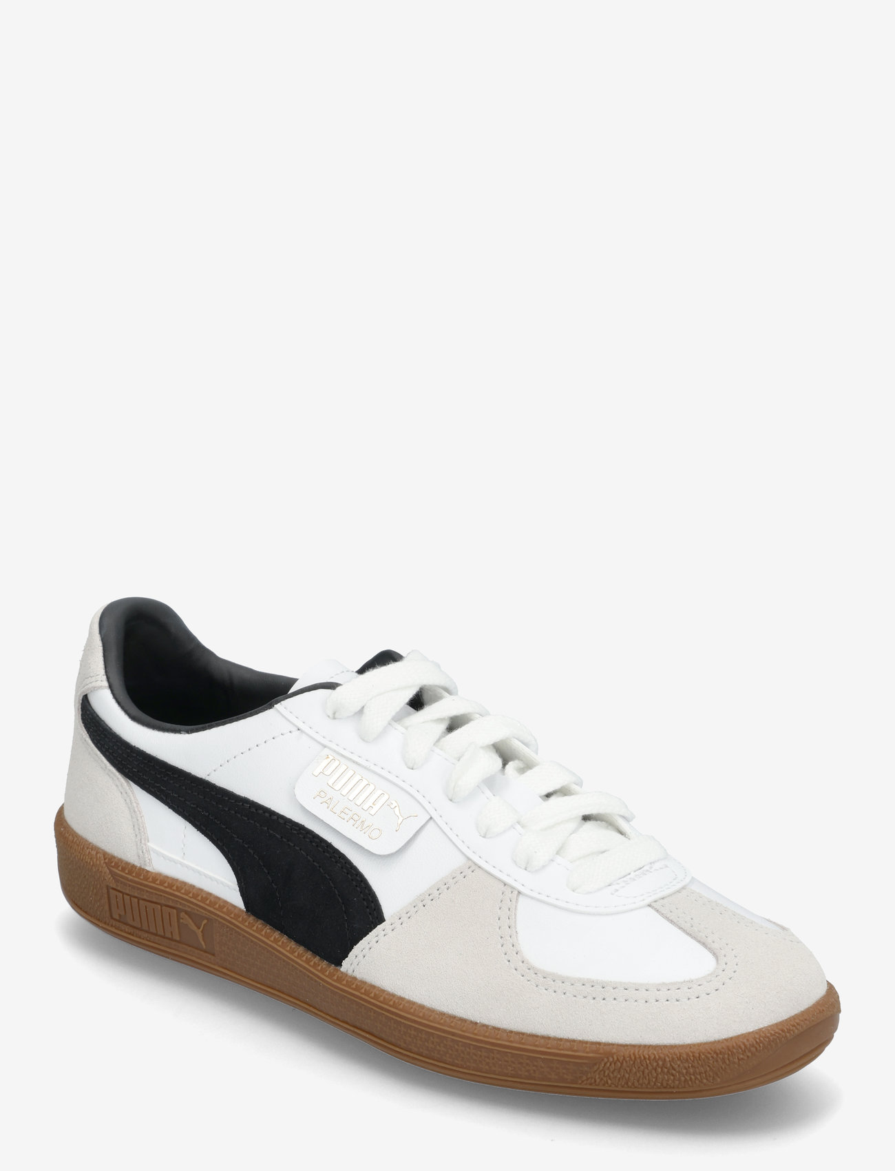PUMA - Palermo Lth - low tops - puma white-vapor gray-gum - 0