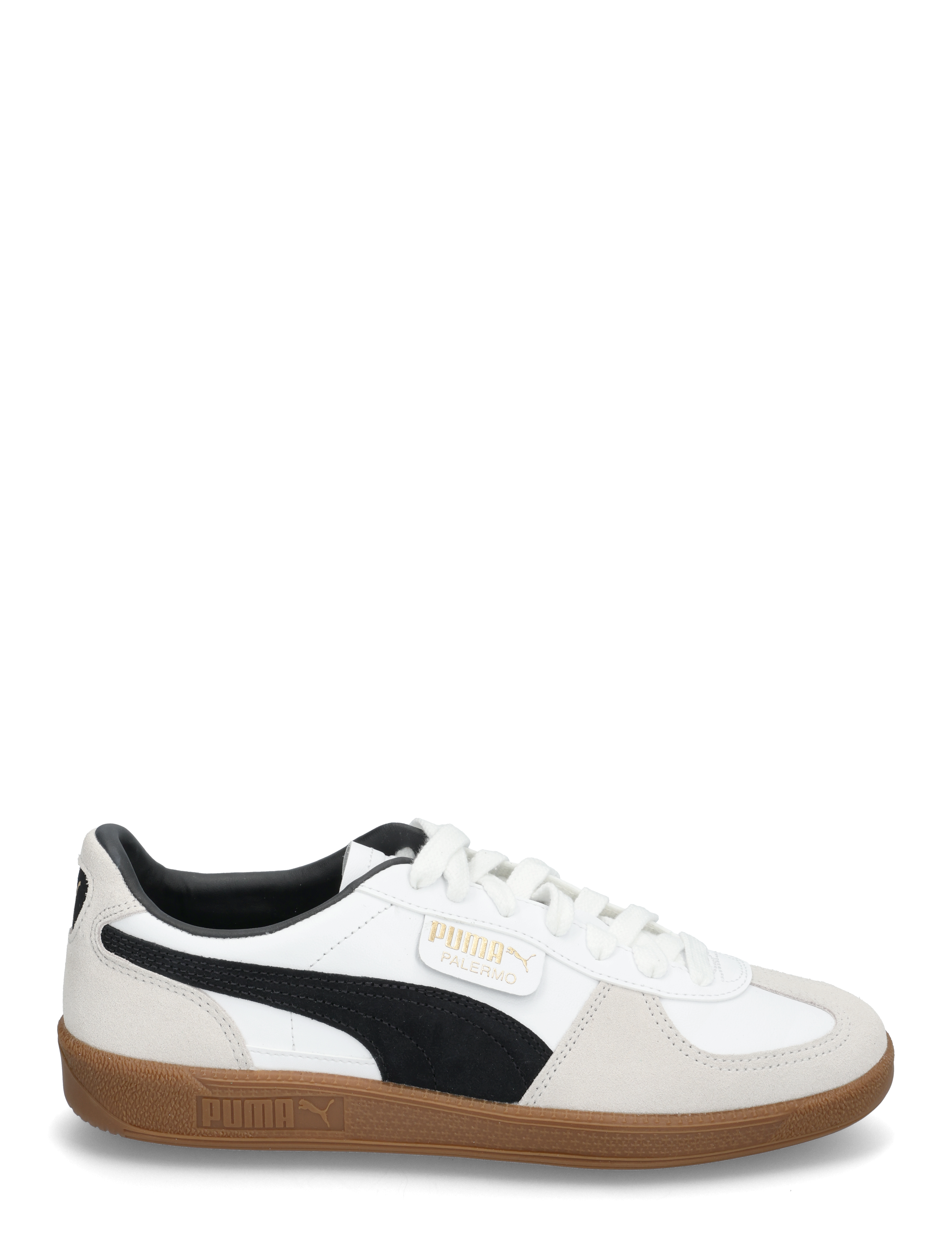 PUMA - Palermo Lth - niedrige sneakers - puma white-vapor gray-gum - 1