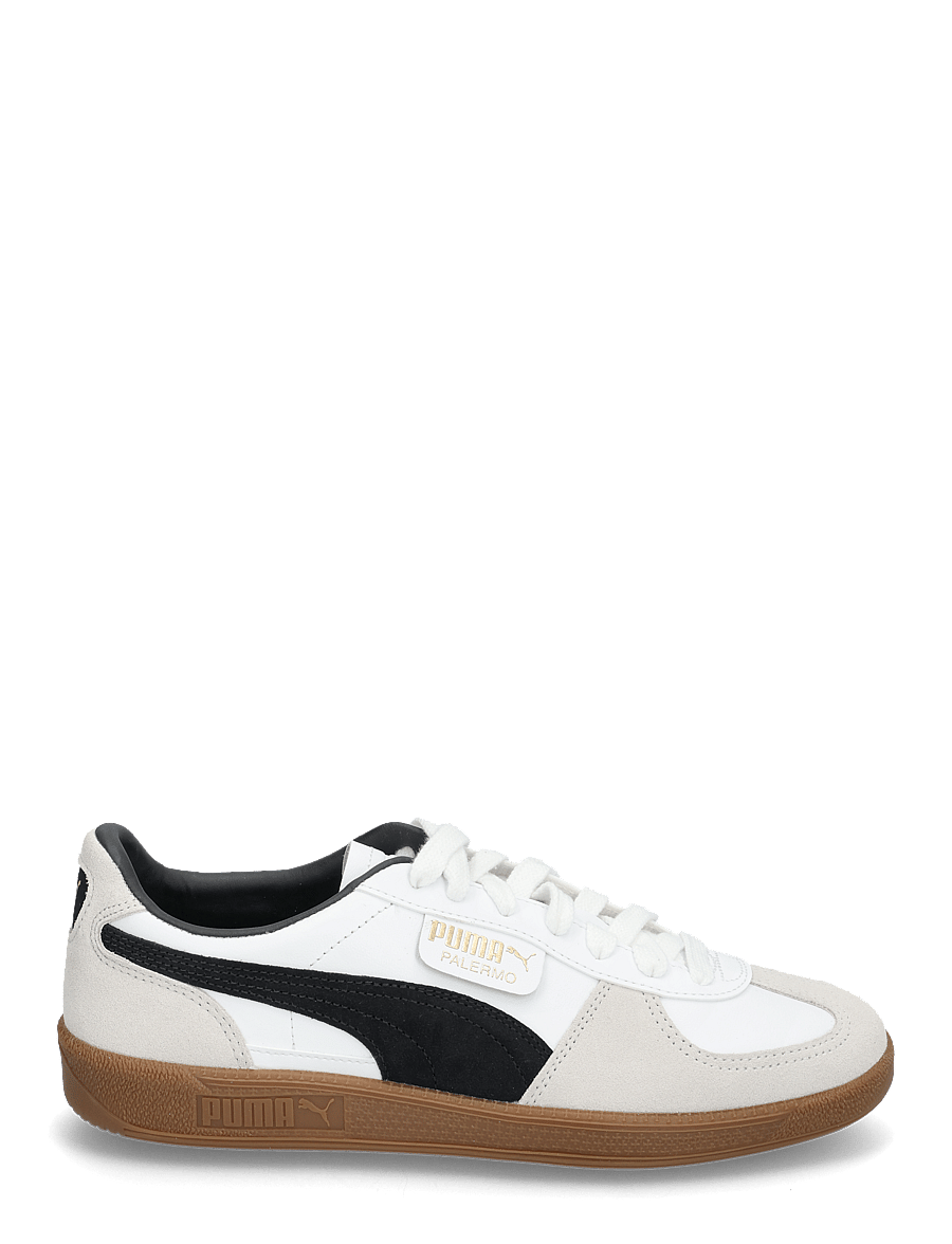 PUMA - Palermo Lth - niedrige sneakers - puma white-vapor gray-gum - 1