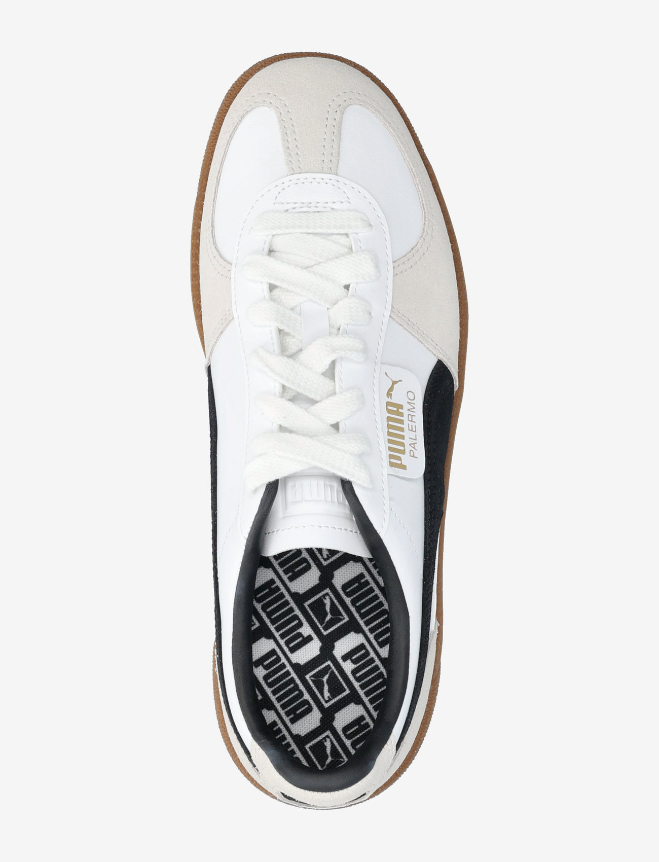 PUMA - Palermo Lth - low tops - puma white-vapor gray-gum - 3