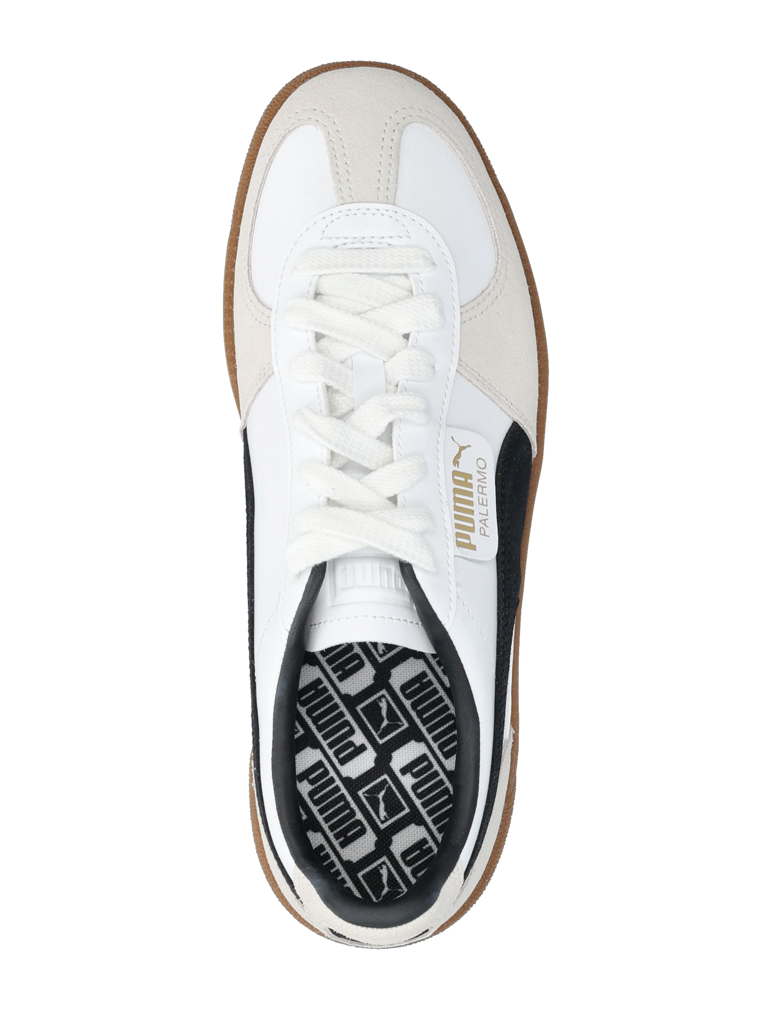 PUMA - Palermo Lth - niedrige sneakers - puma white-vapor gray-gum - 3