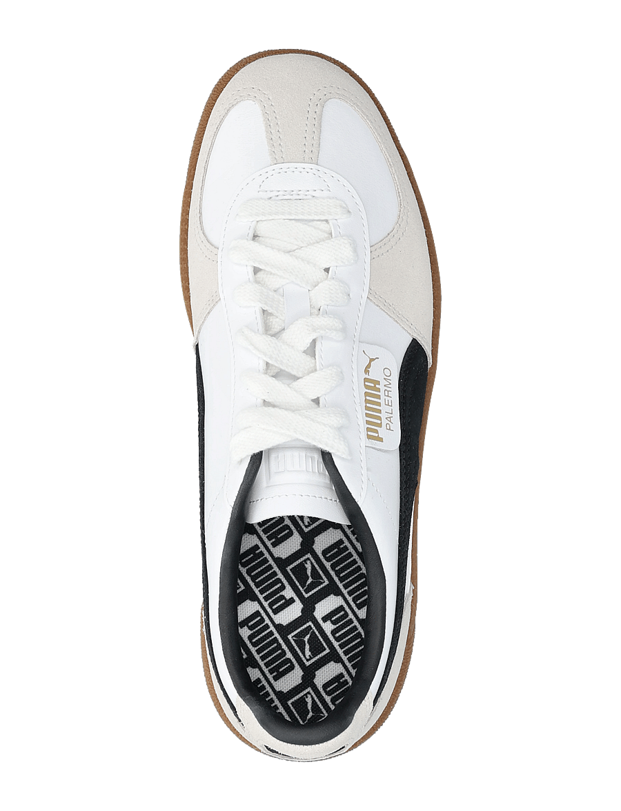 PUMA - Palermo Lth - niedrige sneakers - puma white-vapor gray-gum - 3