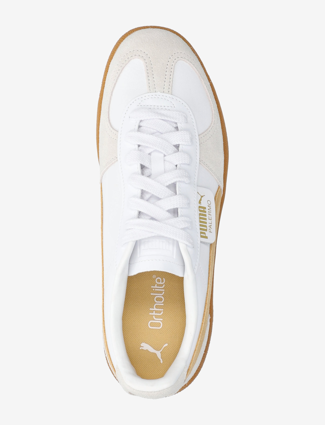PUMA - Palermo Lth - low tops - puma white-almost apricot - 3