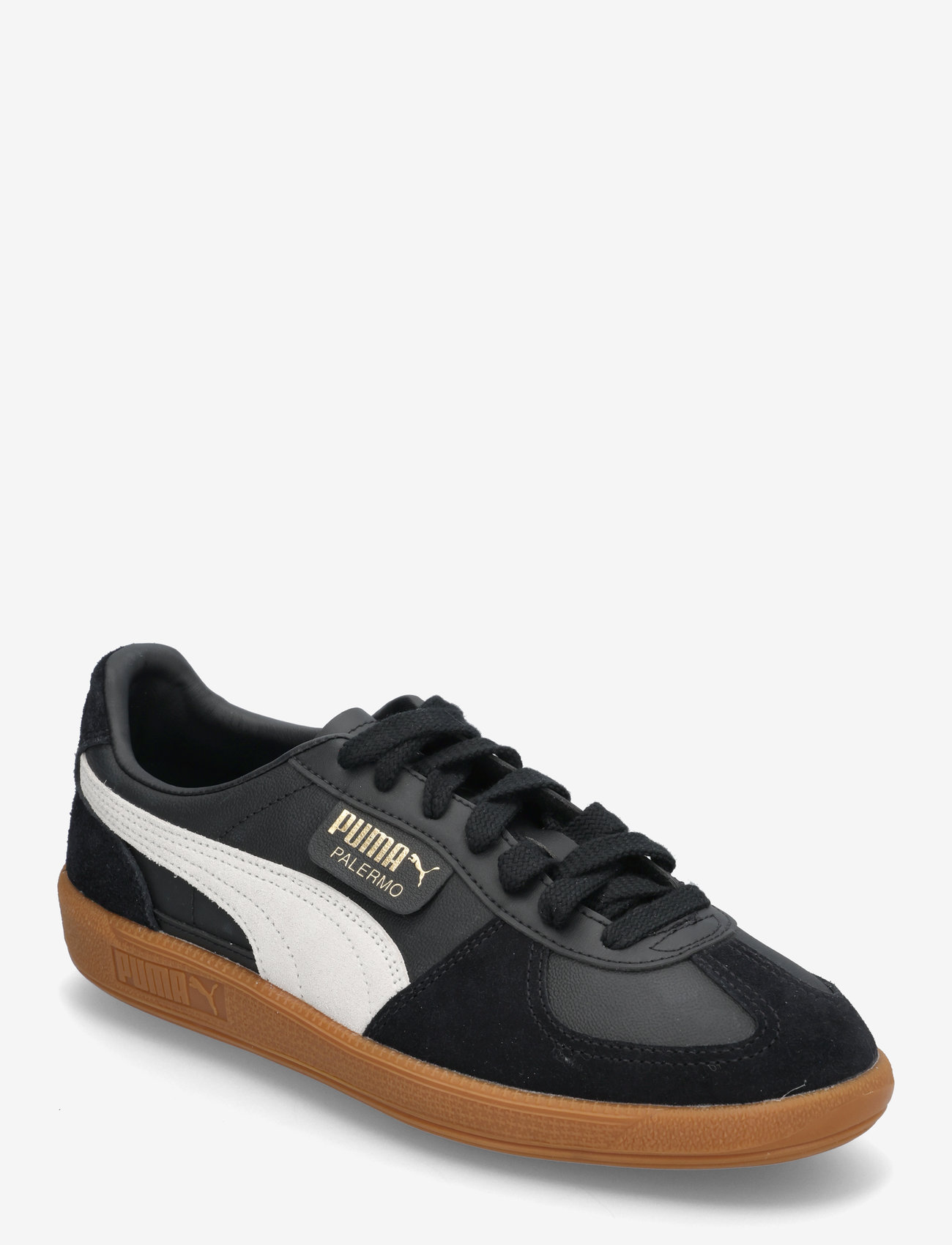 PUMA - Palermo Lth - lave sneakers - puma black-feather gray-gum - 0
