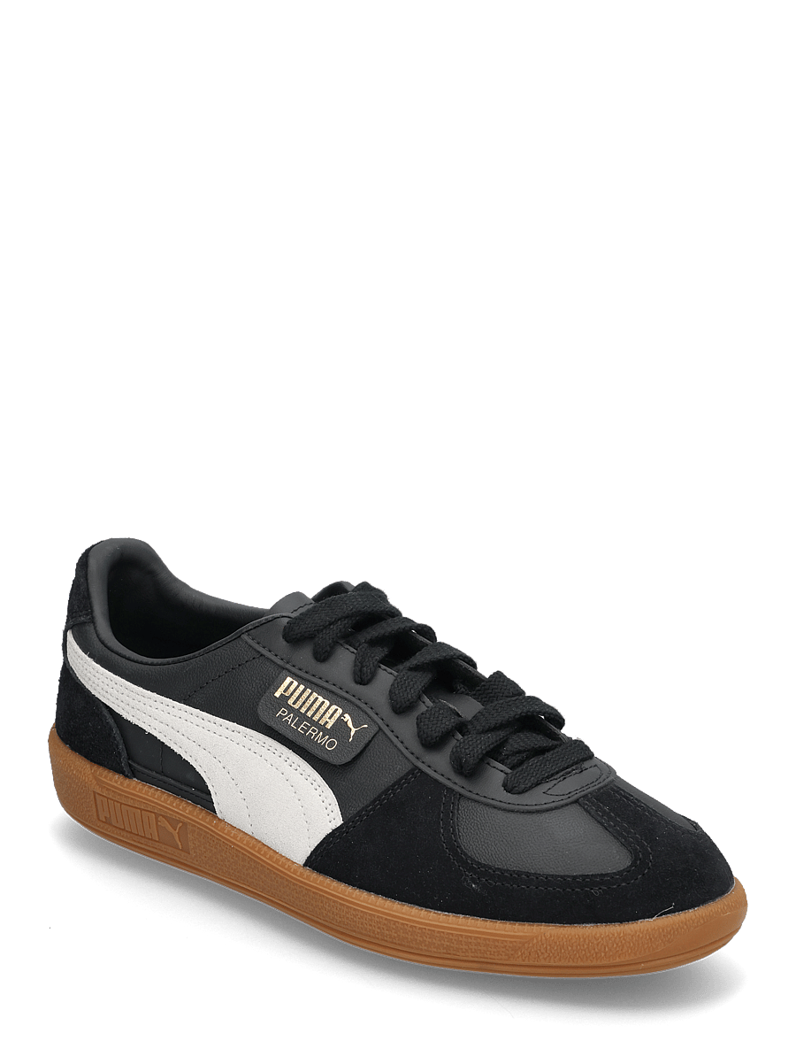 PUMA - Palermo Lth - lave sneakers - puma black-feather gray-gum - 0