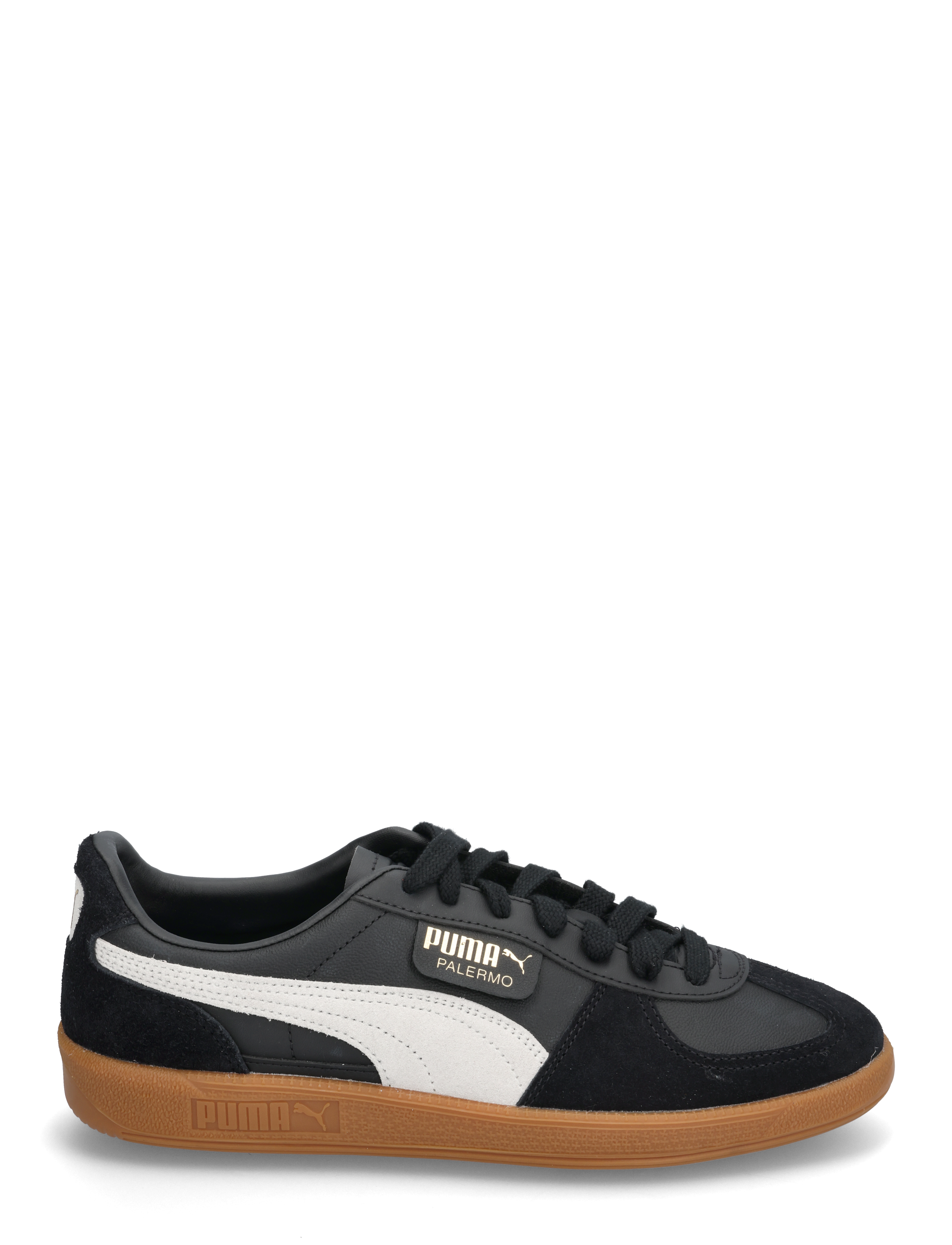 PUMA - Palermo Lth - lave sneakers - puma black-feather gray-gum - 1