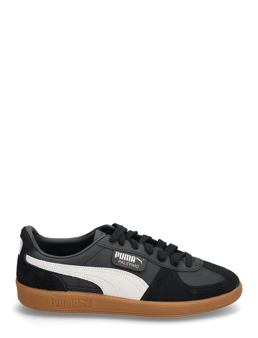 PUMA - Palermo Lth - lave sneakers - puma black-feather gray-gum - 1