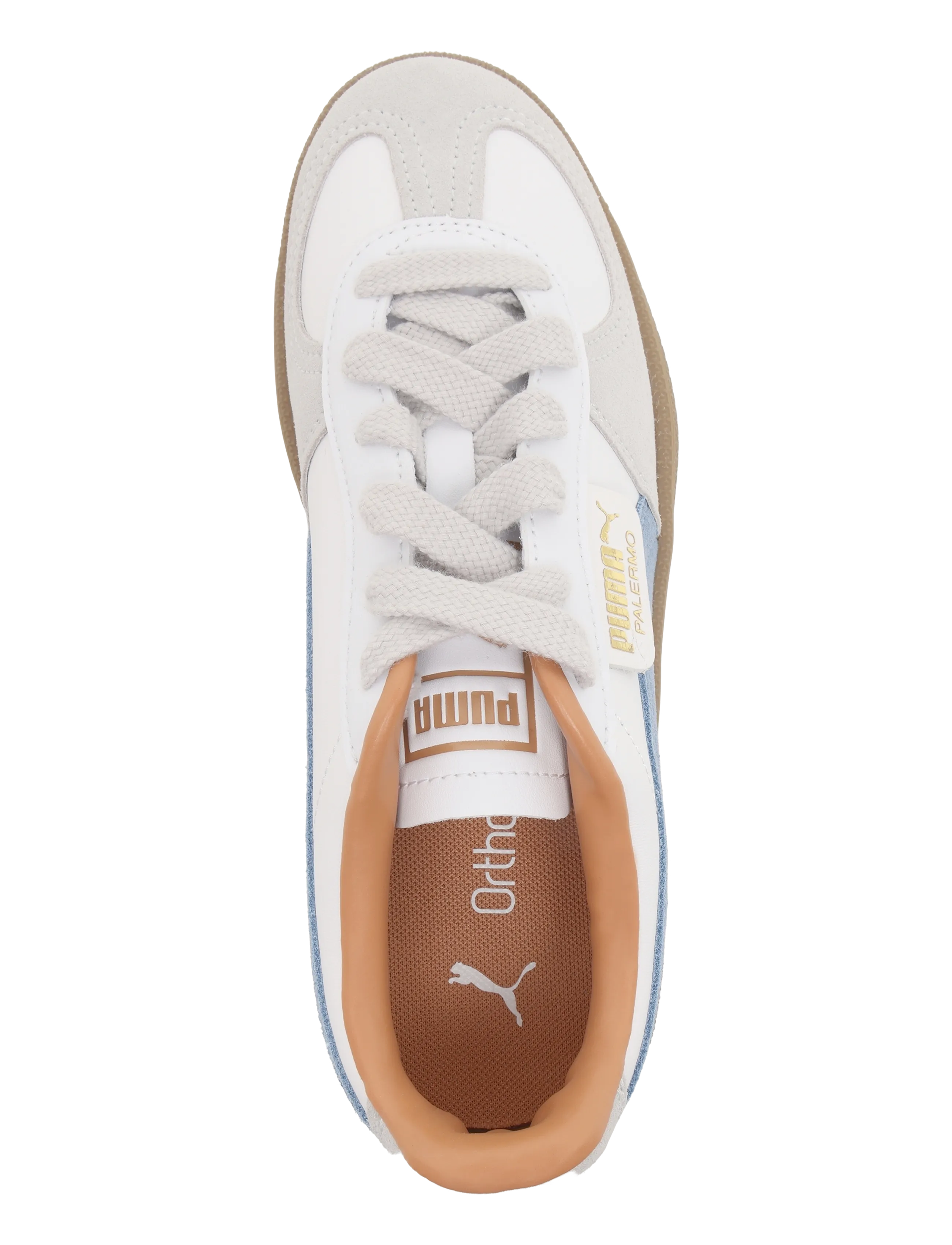 PUMA - Palermo Lth - low top sneakers - puma white-zen blue - 3
