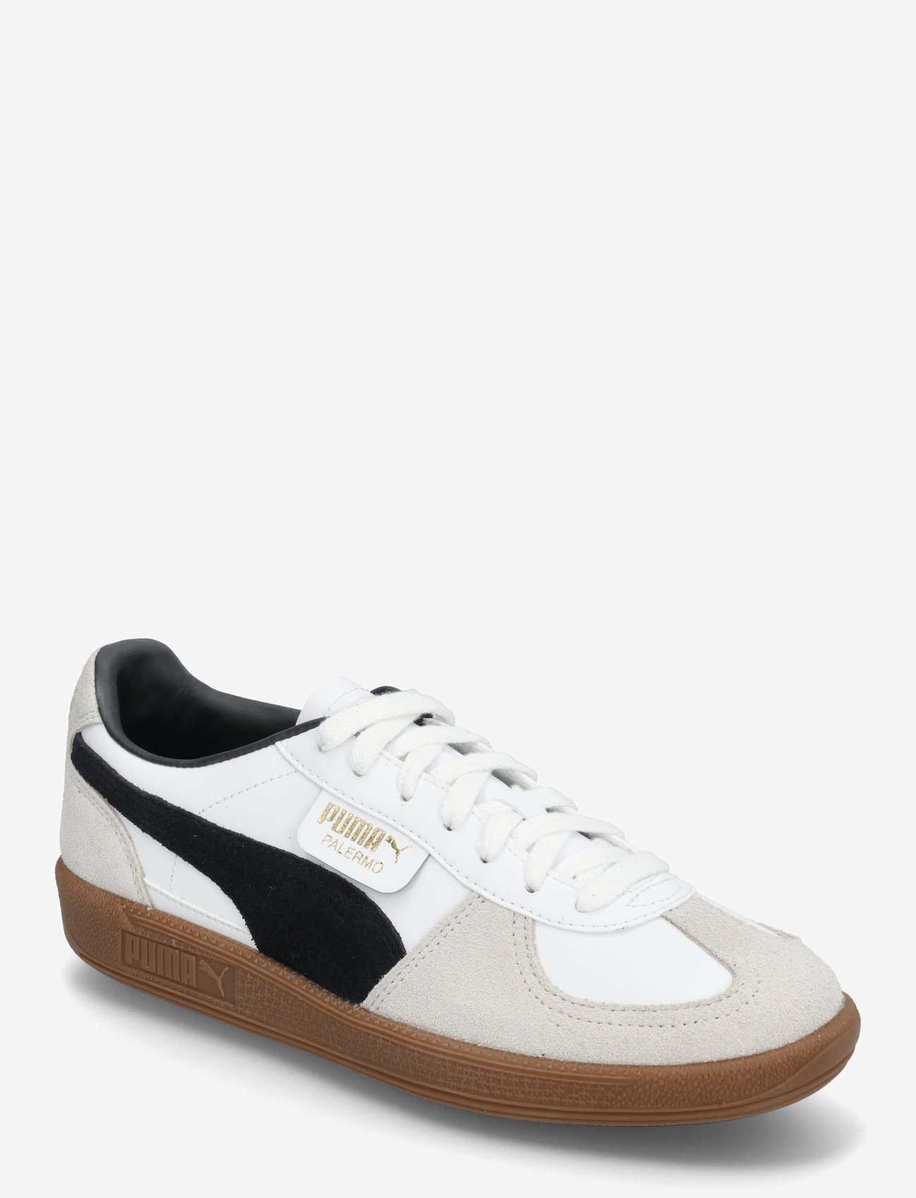 PUMA - Palermo Lth Jr - kläder - puma white-vapor gray-gum - 0