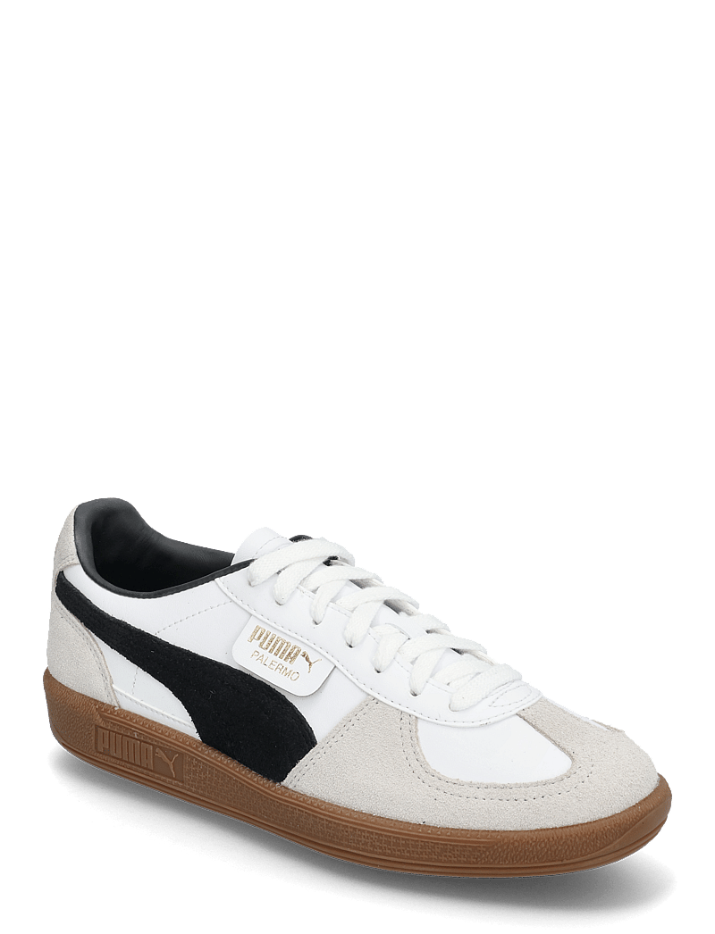 PUMA - Palermo Lth Jr - kläder - puma white-vapor gray-gum - 0