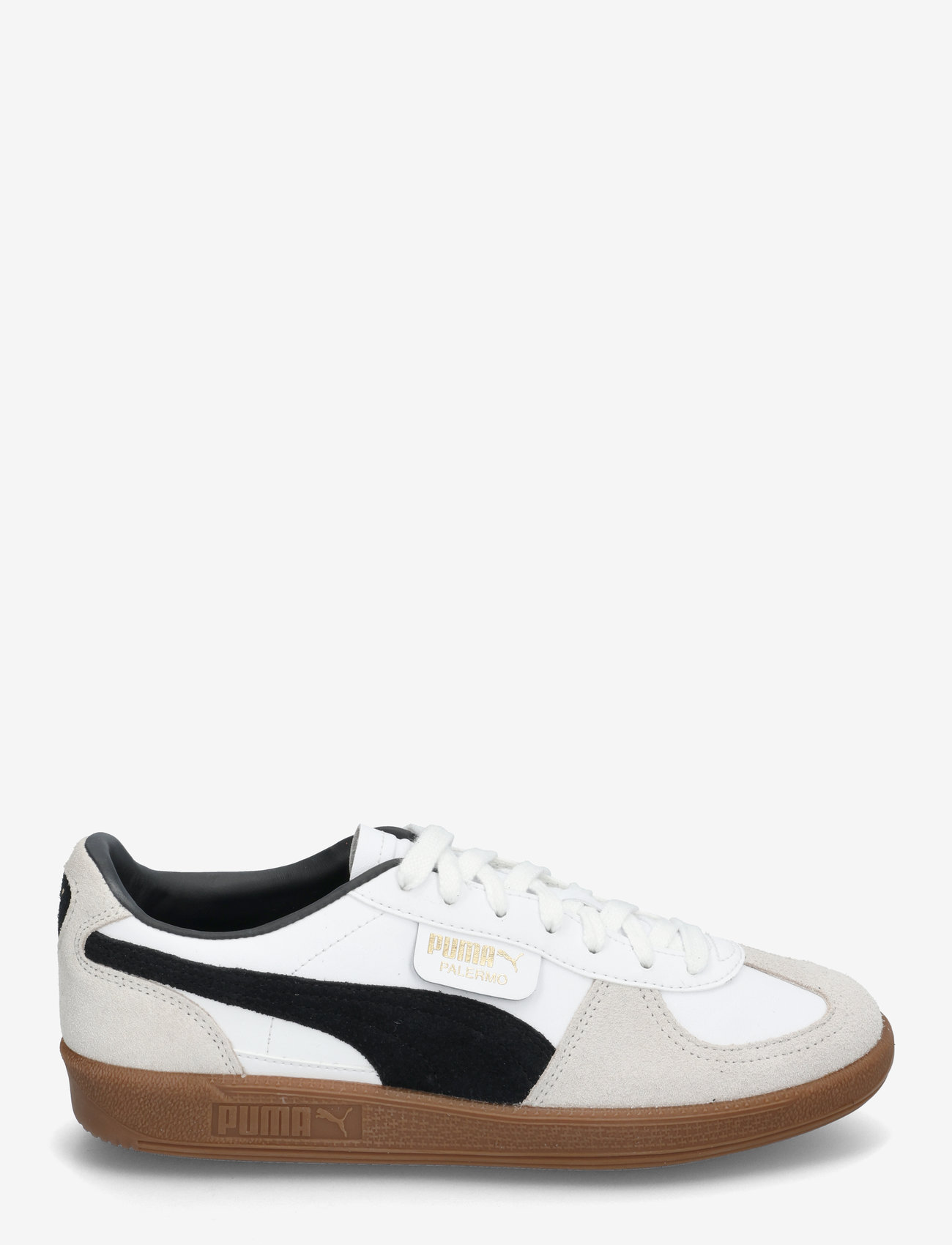 PUMA - Palermo Lth Jr - kläder - puma white-vapor gray-gum - 1