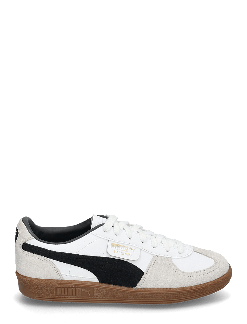 PUMA - Palermo Lth Jr - kläder - puma white-vapor gray-gum - 1