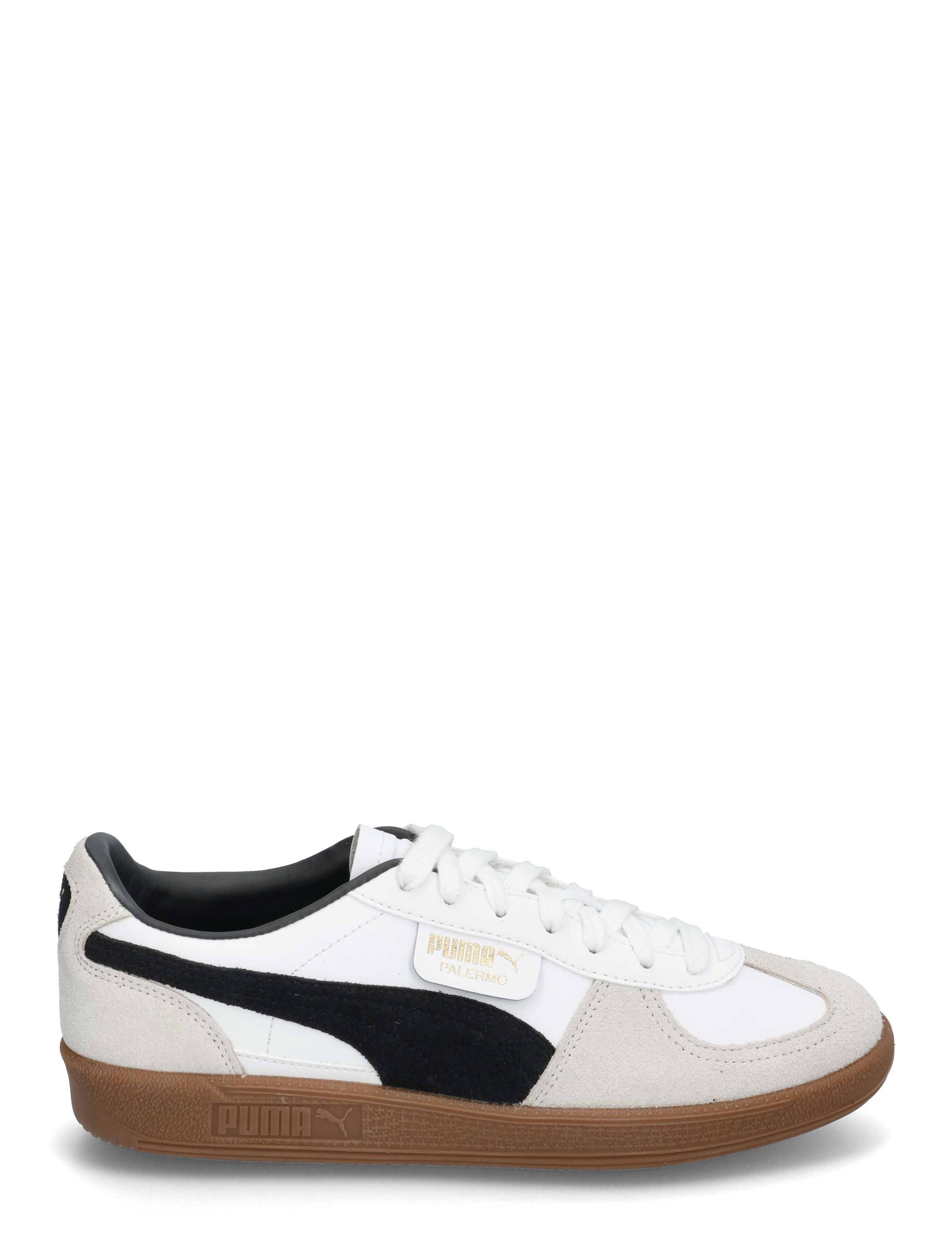 PUMA - Palermo Lth Jr - low-top sneakers - puma white-vapor gray-gum - 1
