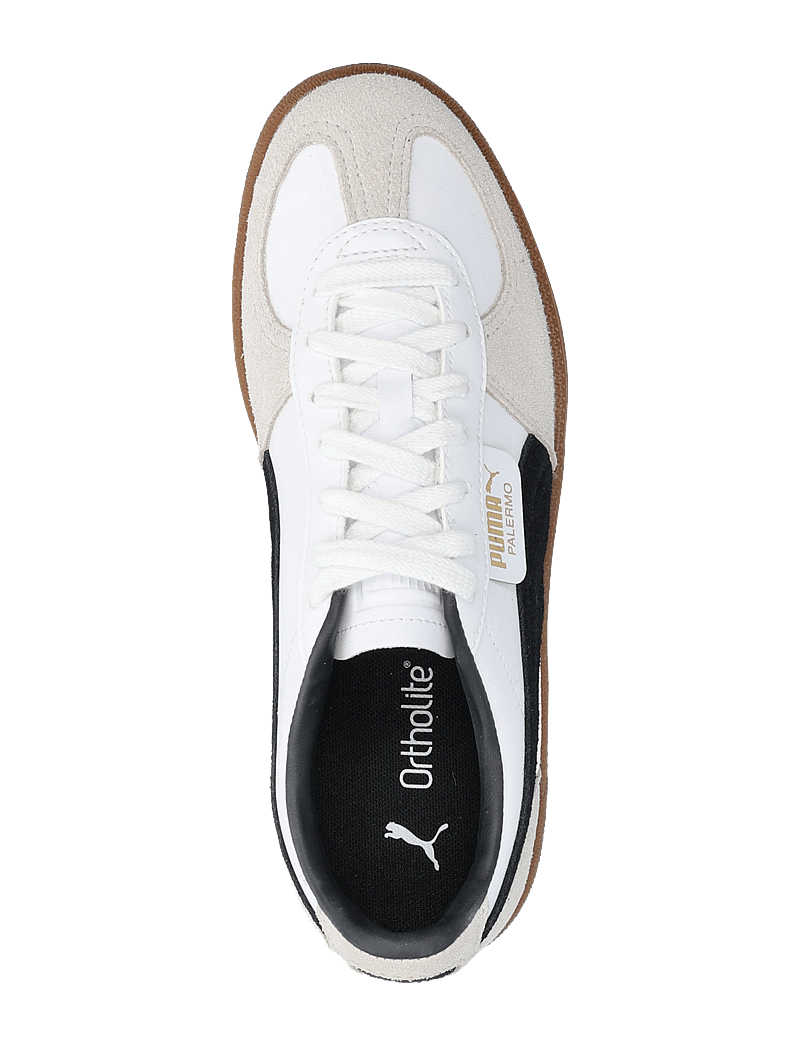 PUMA - Palermo Lth Jr - kläder - puma white-vapor gray-gum - 3