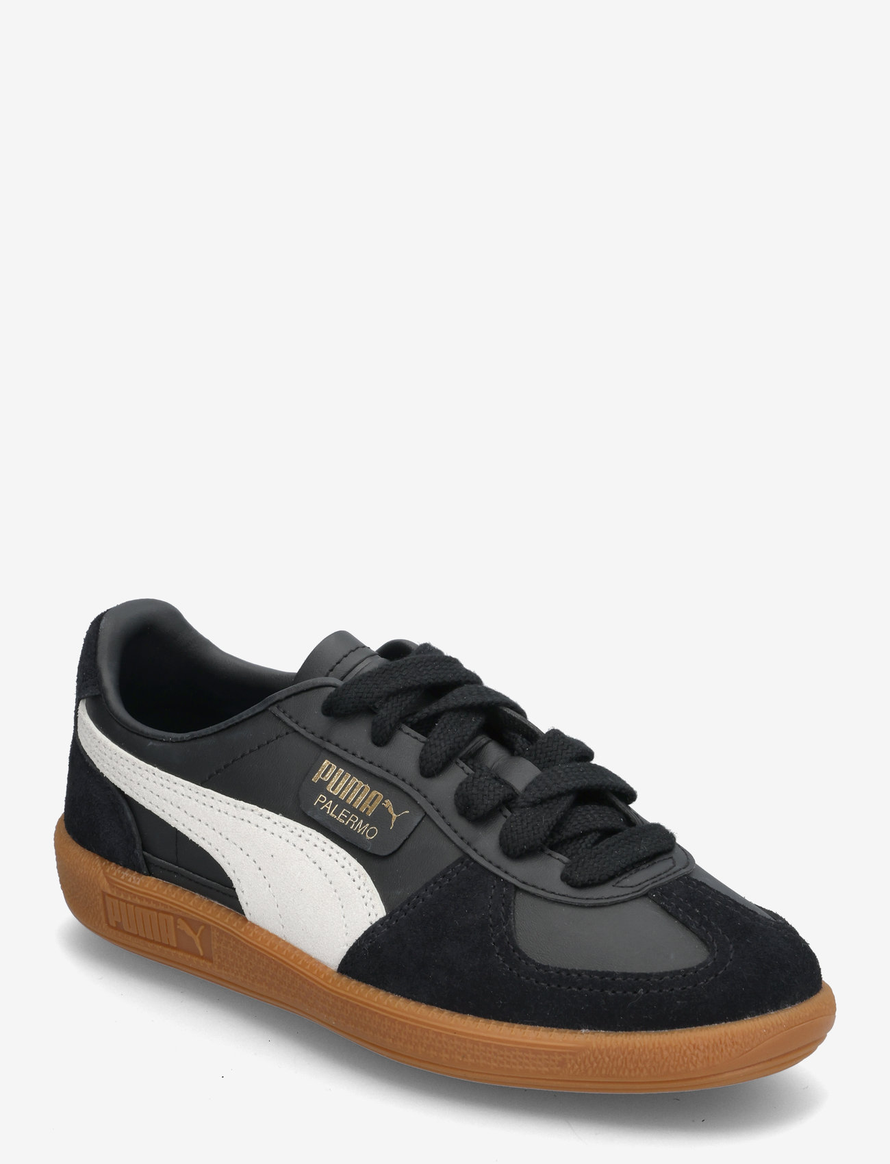 PUMA - Palermo Lth Jr - kläder - puma black-feather gray-gum - 0