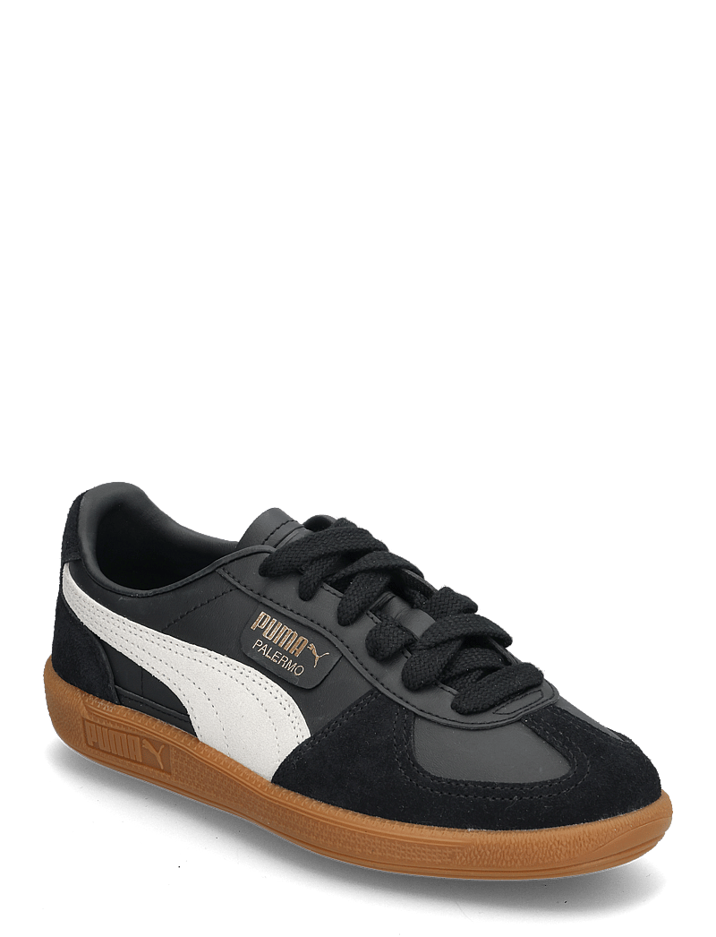 PUMA - Palermo Lth Jr - kläder - puma black-feather gray-gum - 0