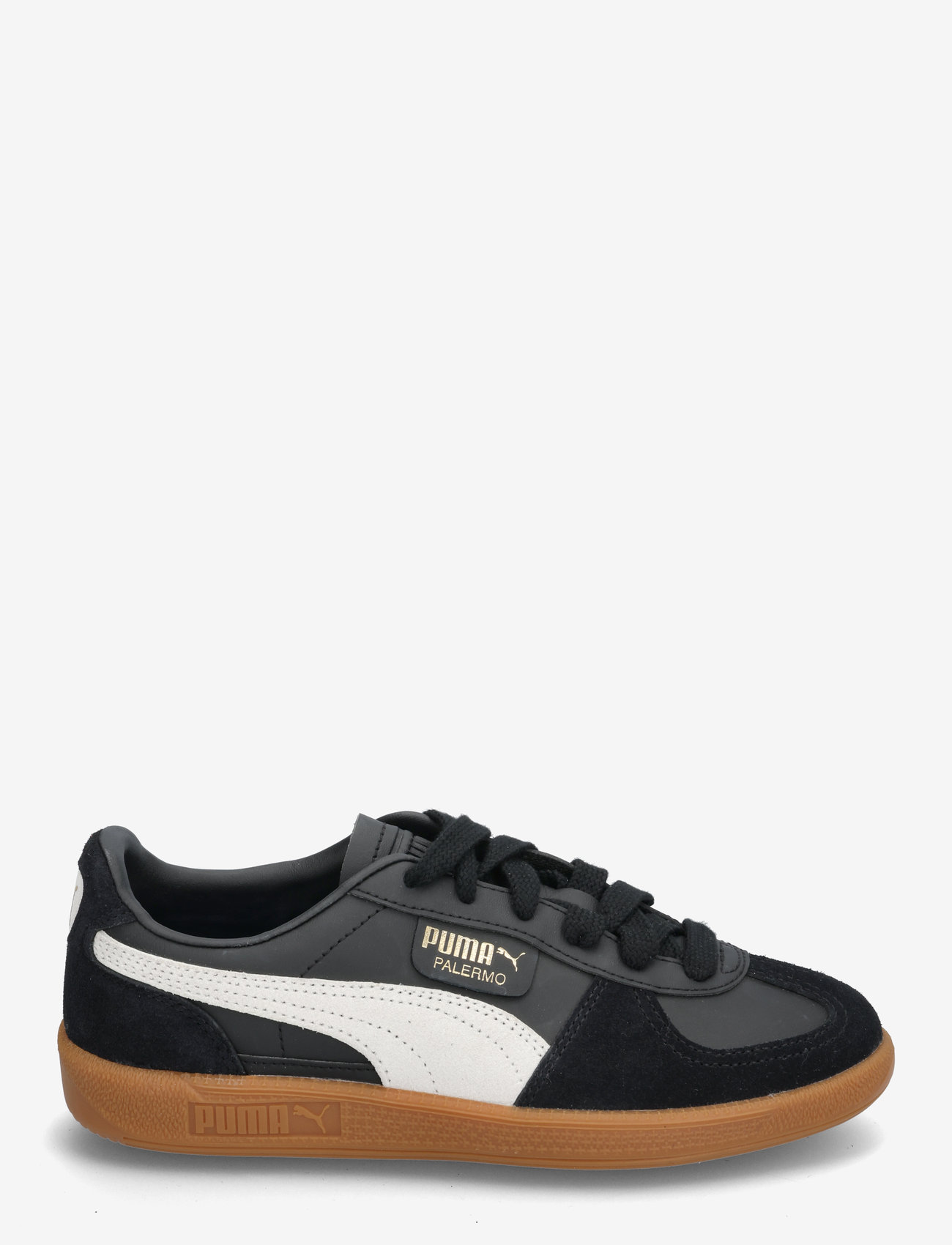 PUMA - Palermo Lth Jr - kläder - puma black-feather gray-gum - 1