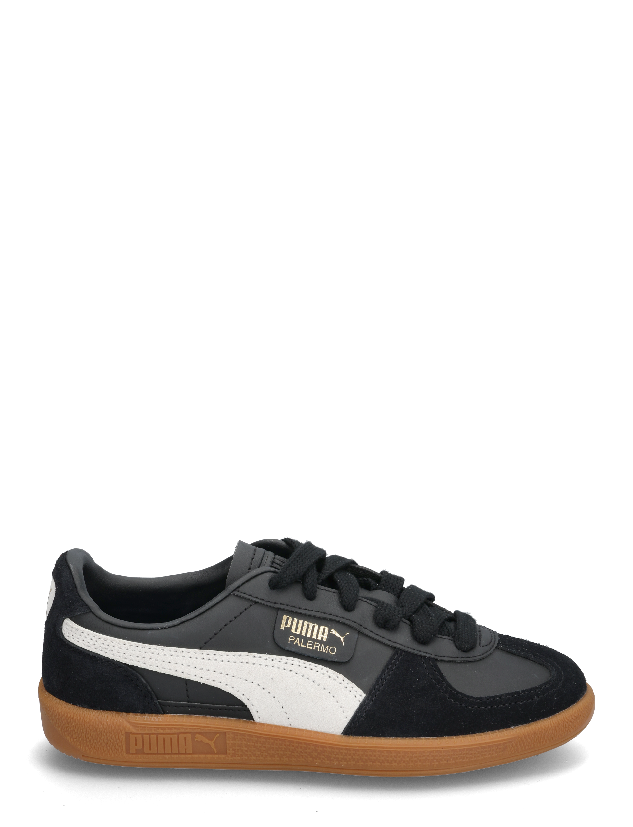 PUMA - Palermo Lth Jr - kleding - puma black-feather gray-gum - 1