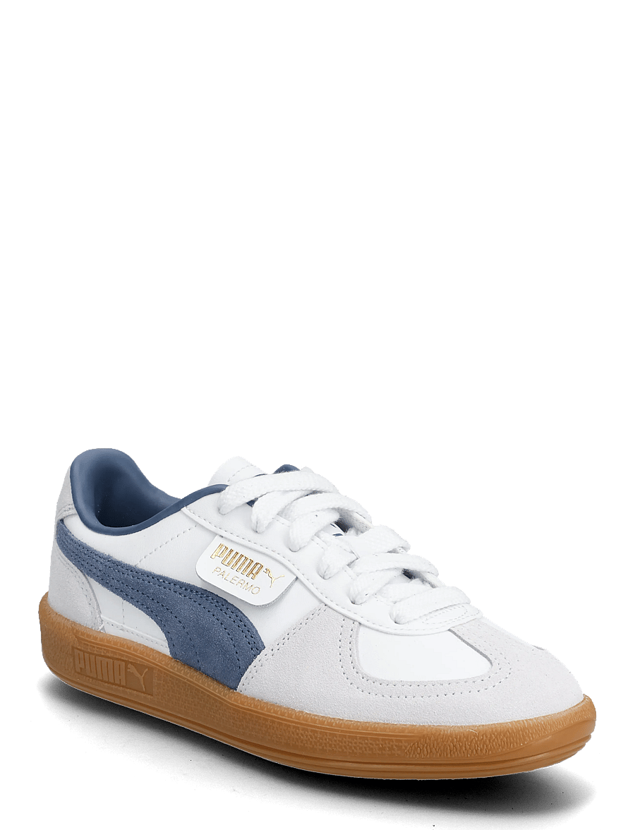 PUMA - Palermo Lth Jr - kläder - puma white-dark indigo - 0