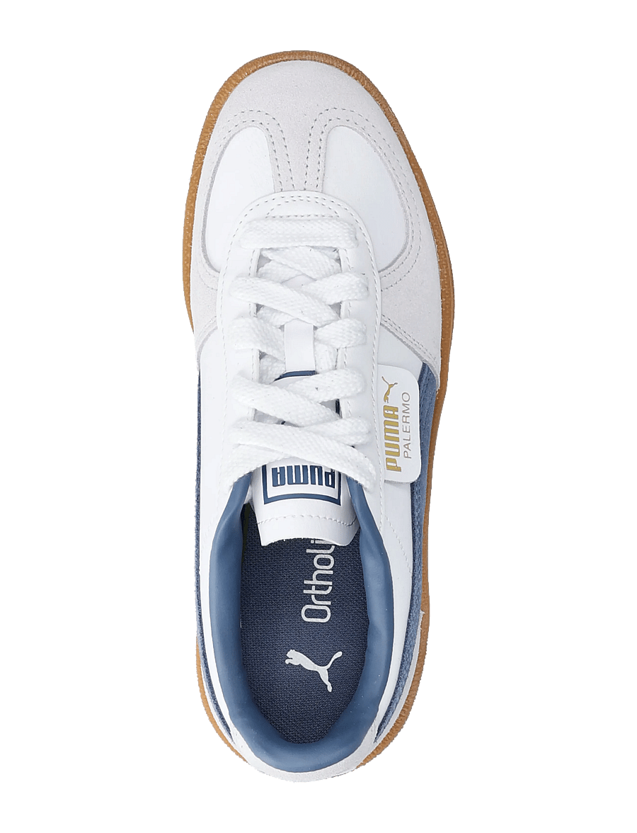 PUMA - Palermo Lth Jr - kläder - puma white-dark indigo - 3