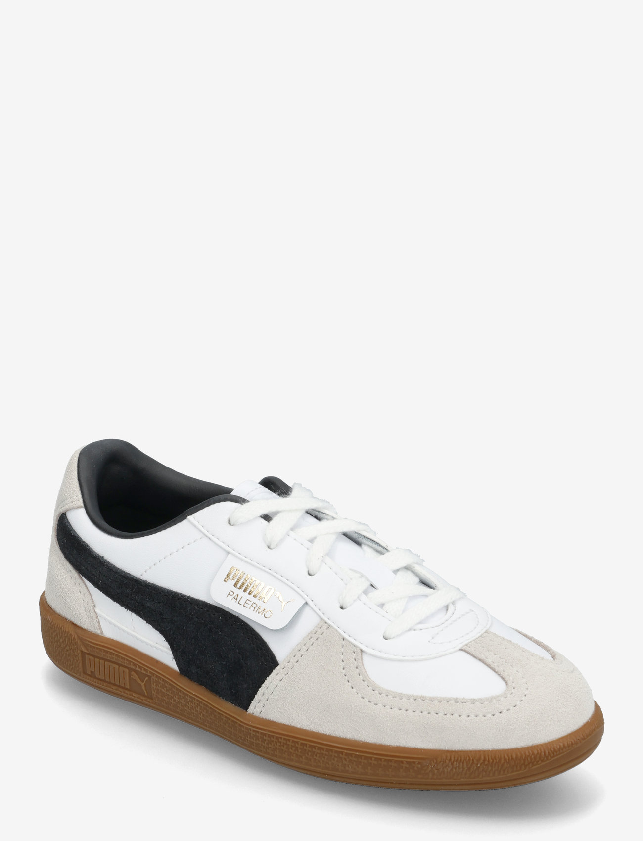 PUMA - Palermo Lth PS - niedriger schnitt - puma white-vapor gray-gum - 0