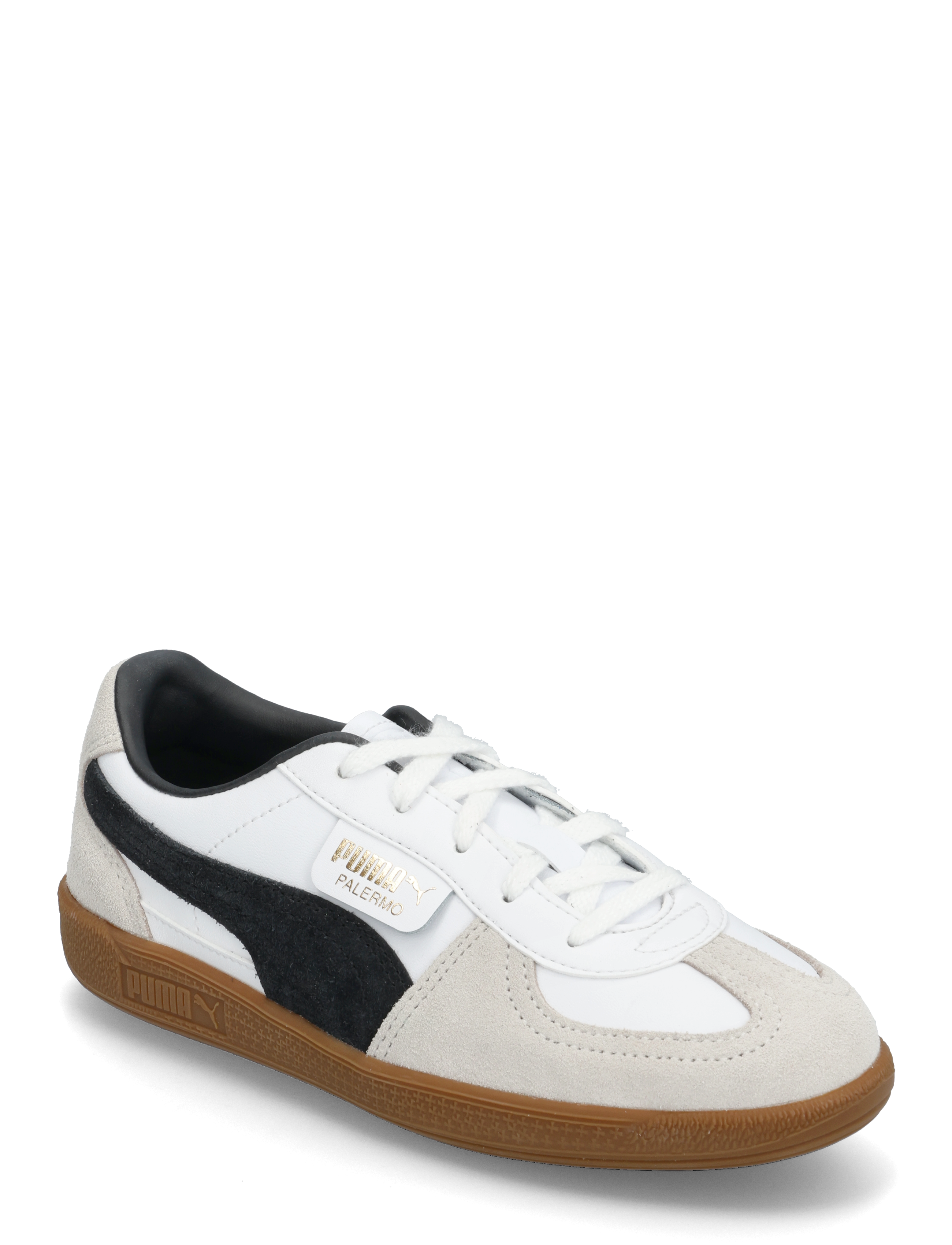 PUMA Palermo Lth PS - Sko - PUMA WHITE-VAPOR GRAY-GUM / white