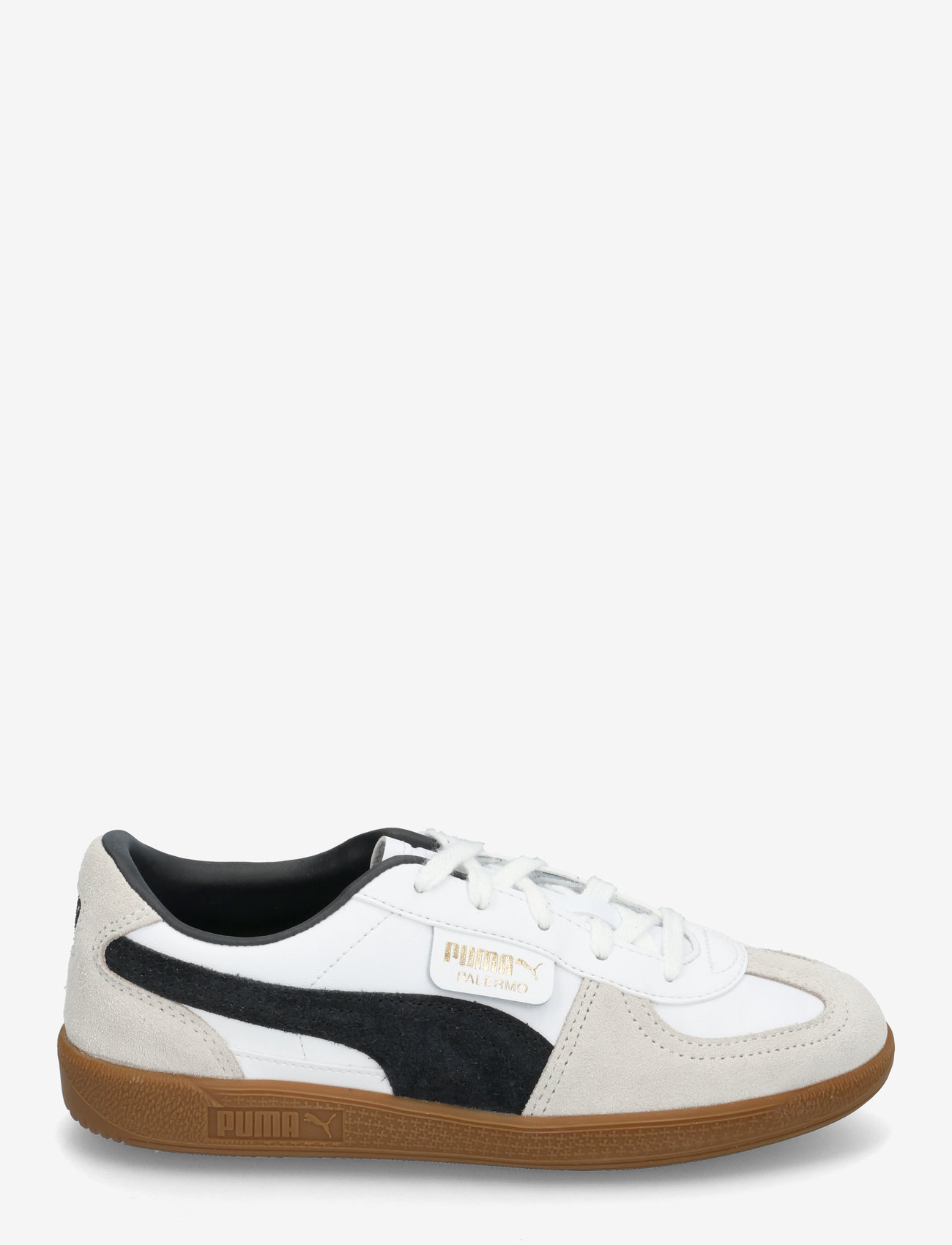 PUMA - Palermo Lth PS - niedriger schnitt - puma white-vapor gray-gum - 1