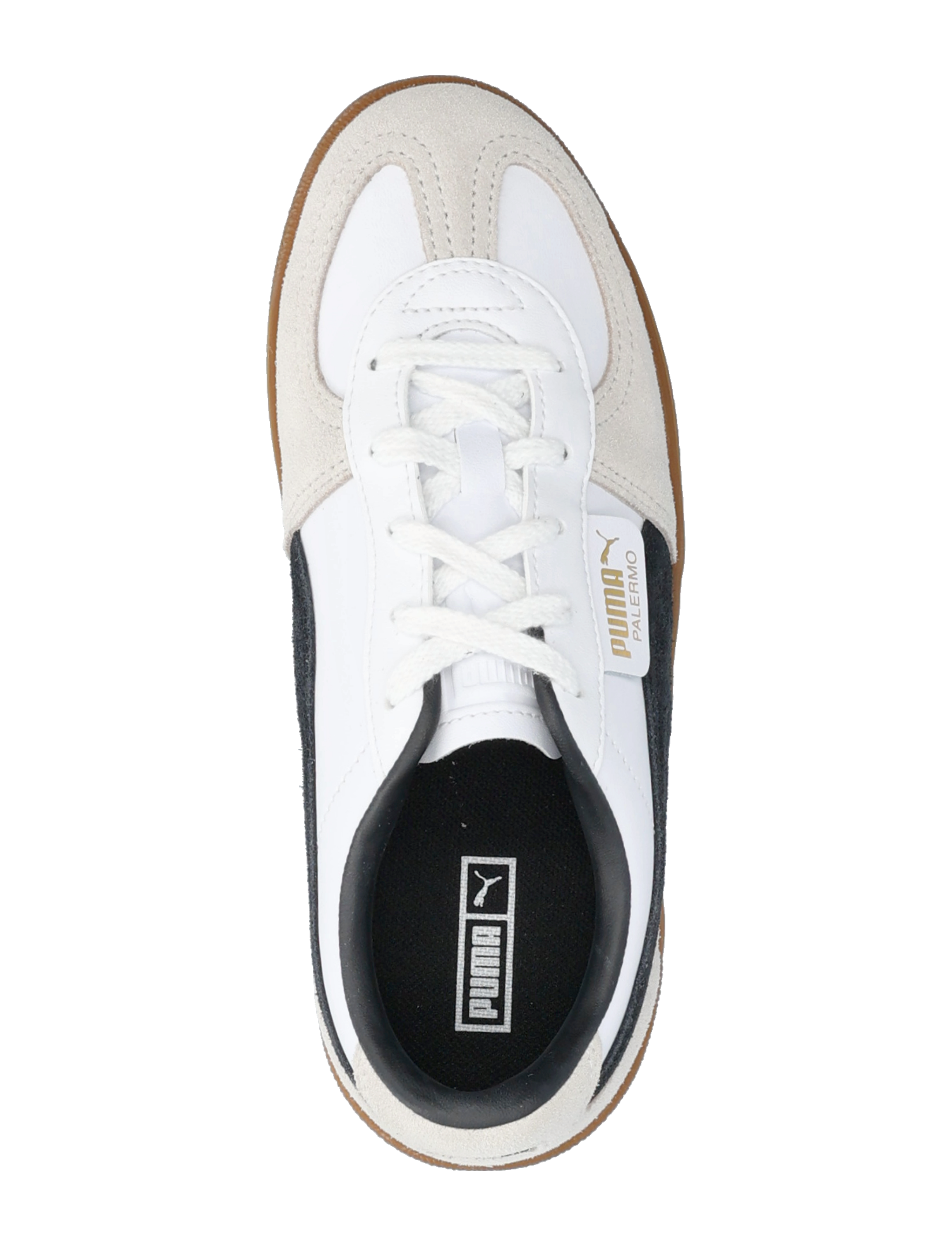 PUMA - Palermo Lth PS - gode sommertilbud - puma white-vapor gray-gum - 3