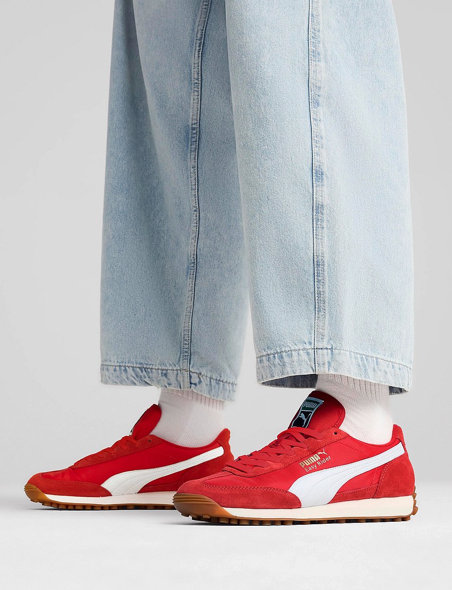 PUMA - Easy Rider Vintage - niedrige sneakers - puma red-puma white - 0