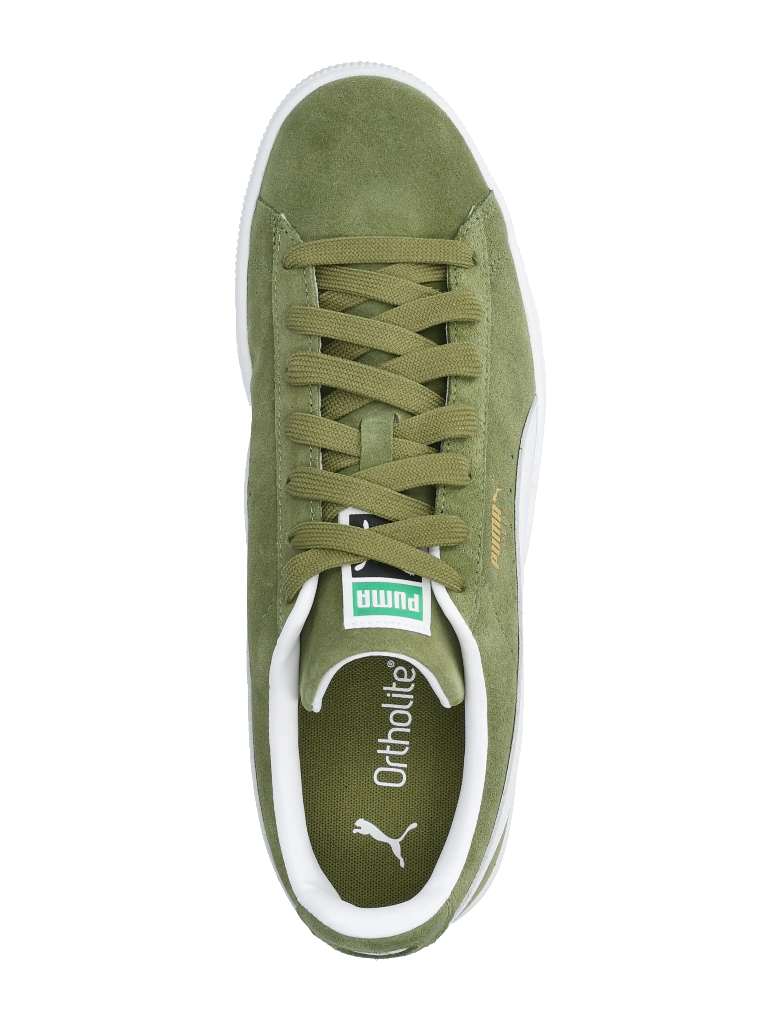 PUMA - Suede Classic - niedrige sneakers - olive green-puma white - 3