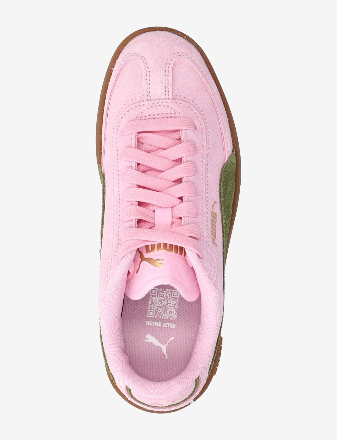PUMA - Puma Club II Era Suede - niedriger schnitt - pink shimmer-olive green - 3