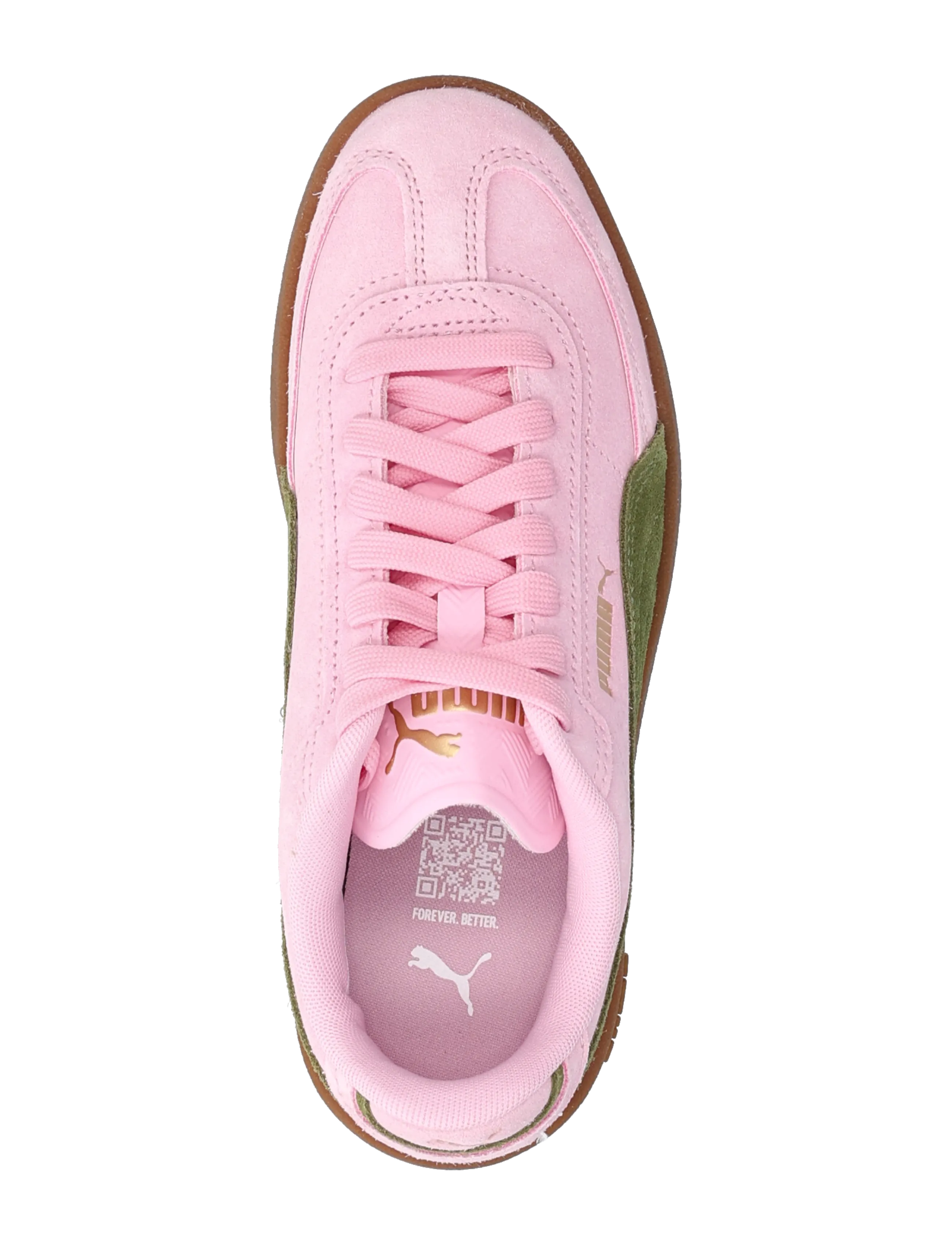 PUMA - Puma Club II Era Suede - lave sneakers - pink shimmer-olive green - 3