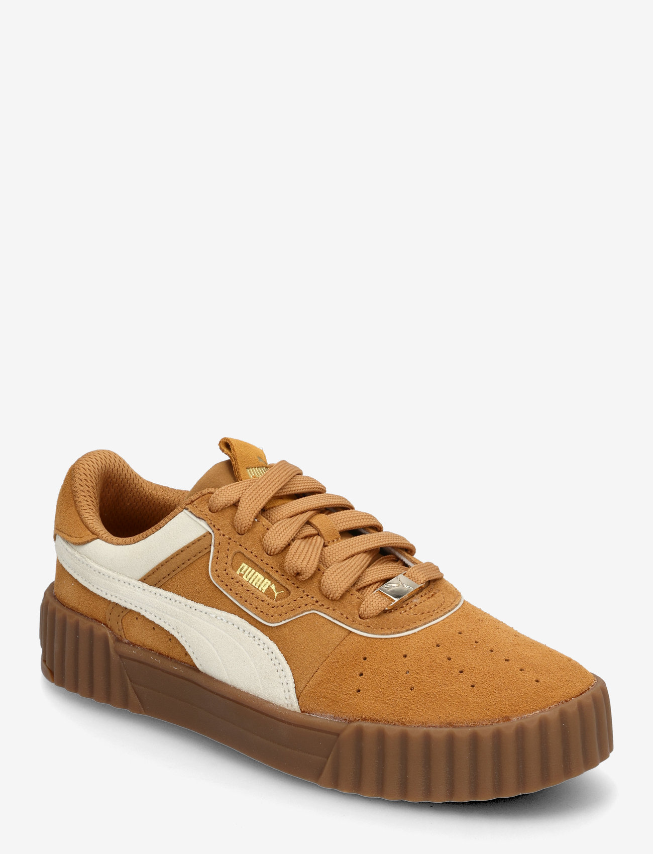 PUMA - Carina 3.0 Luxe SD - låga sneakers - caramel latte-alpine snow-puma gold - 0