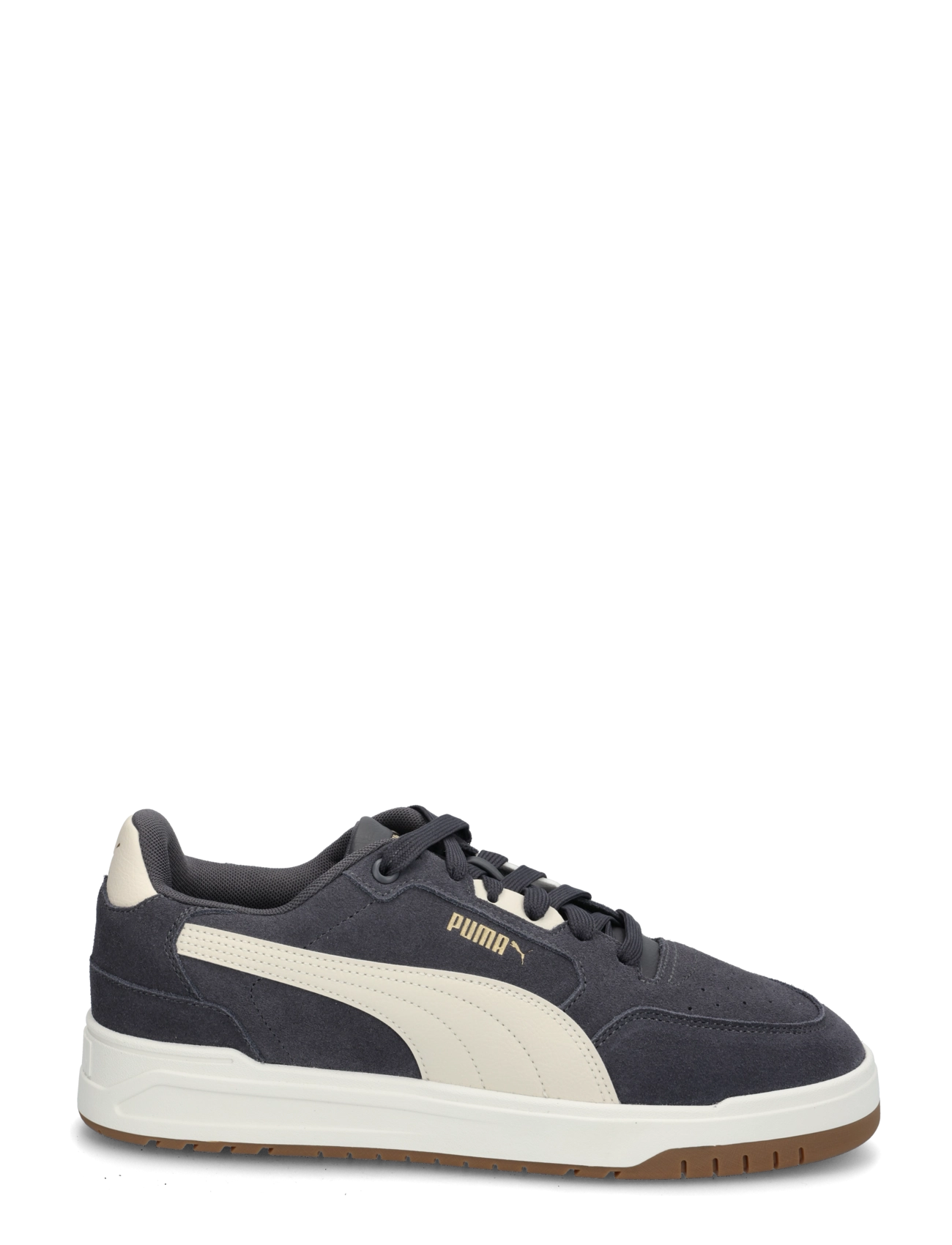 PUMA - Shuffle Downtown SD - niedriger schnitt - moody gray-alpine snow-puma gold - 2