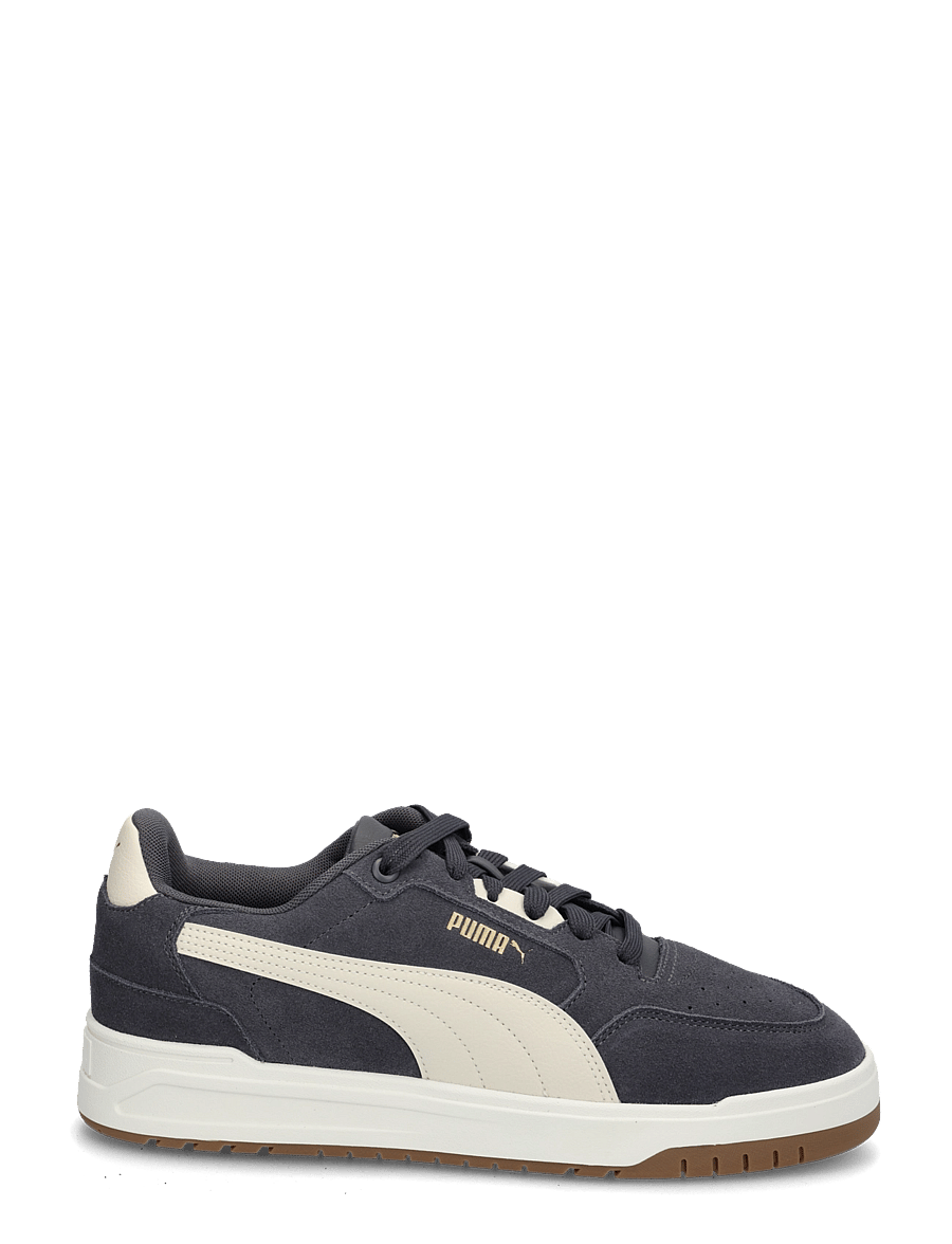 PUMA - Shuffle Downtown SD - niedriger schnitt - moody gray-alpine snow-puma gold - 2