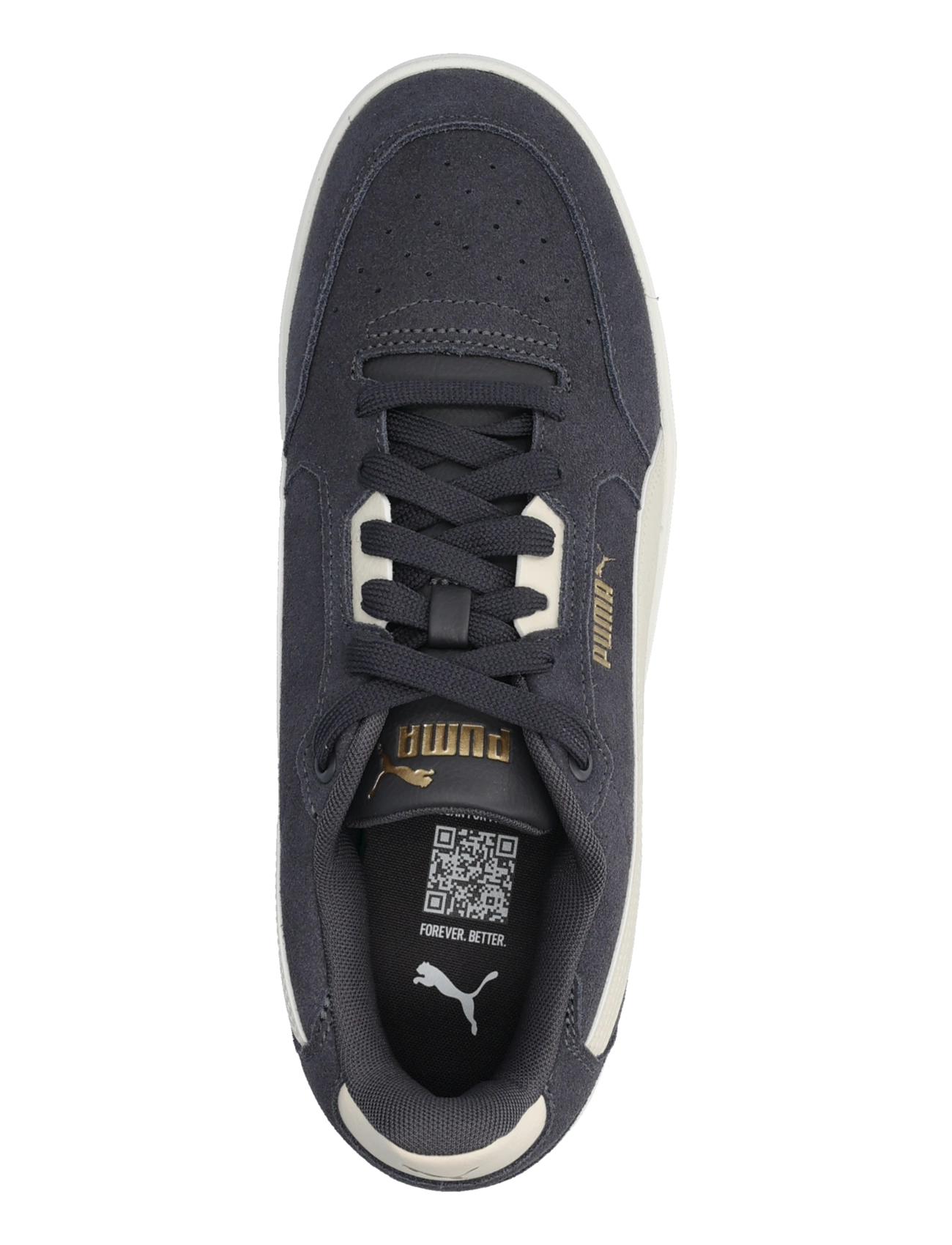 PUMA - Shuffle Downtown SD - niedriger schnitt - moody gray-alpine snow-puma gold - 3
