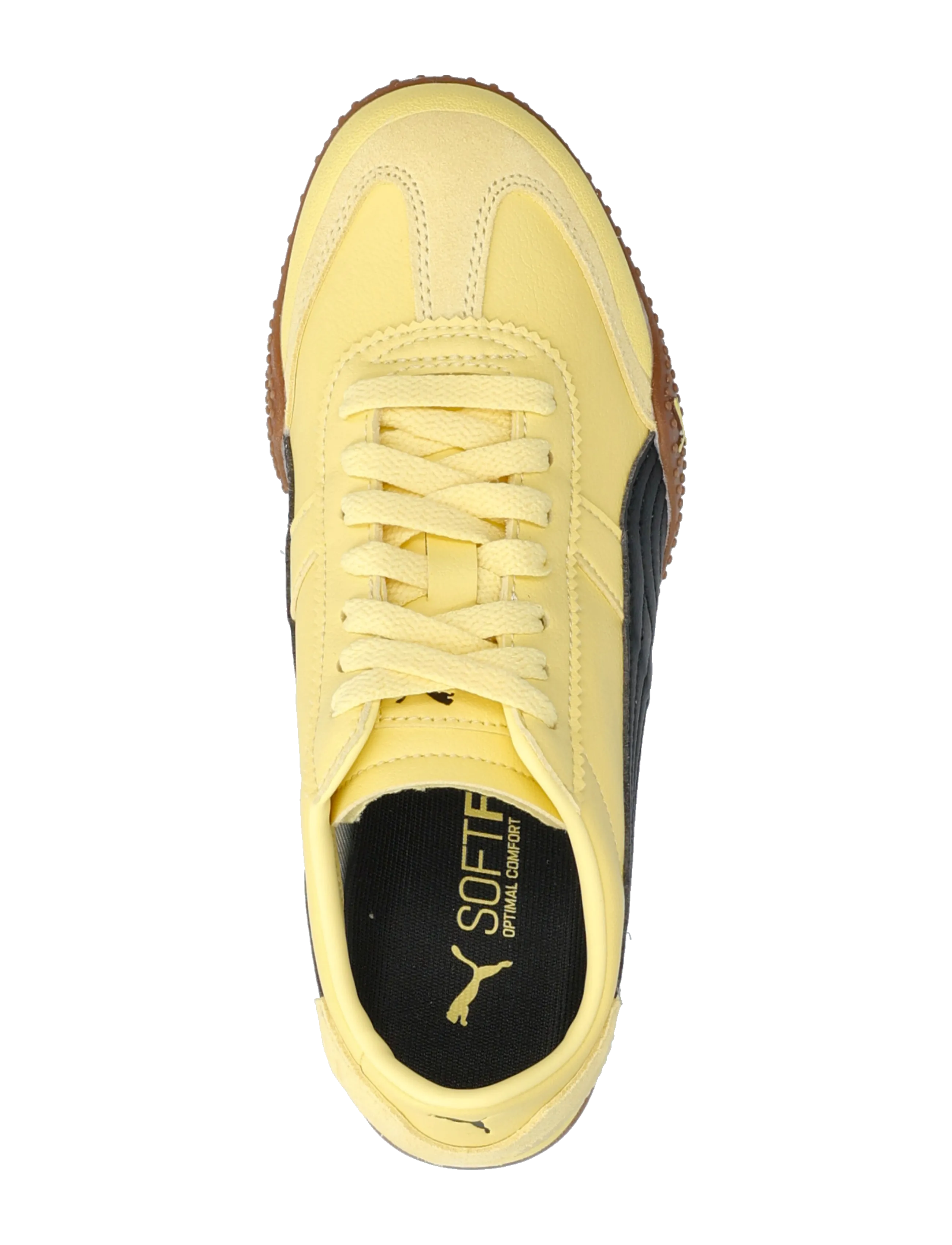 PUMA - Bella UT LEA - lave sneakers - pale lemon-puma black - 3