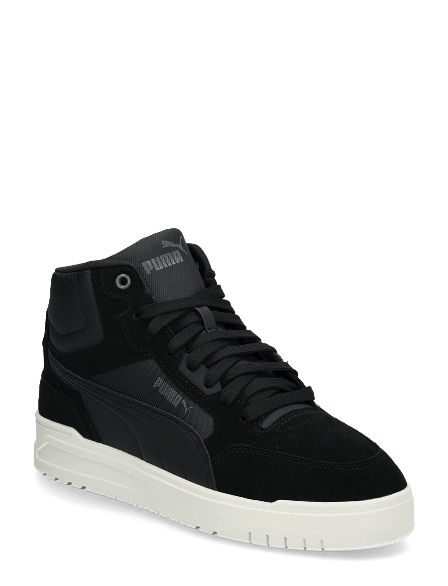 PUMA - Shuffle Downtown Mid Fur - puma black-shadow gray-warm white - 0