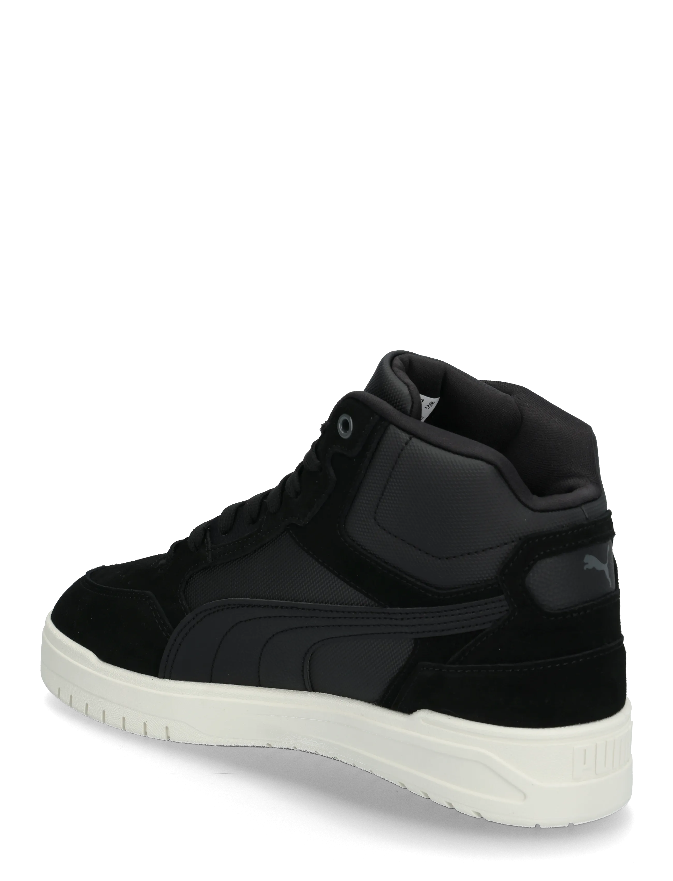 PUMA - Shuffle Downtown Mid Fur - high tops - puma black-shadow gray-warm white - 1