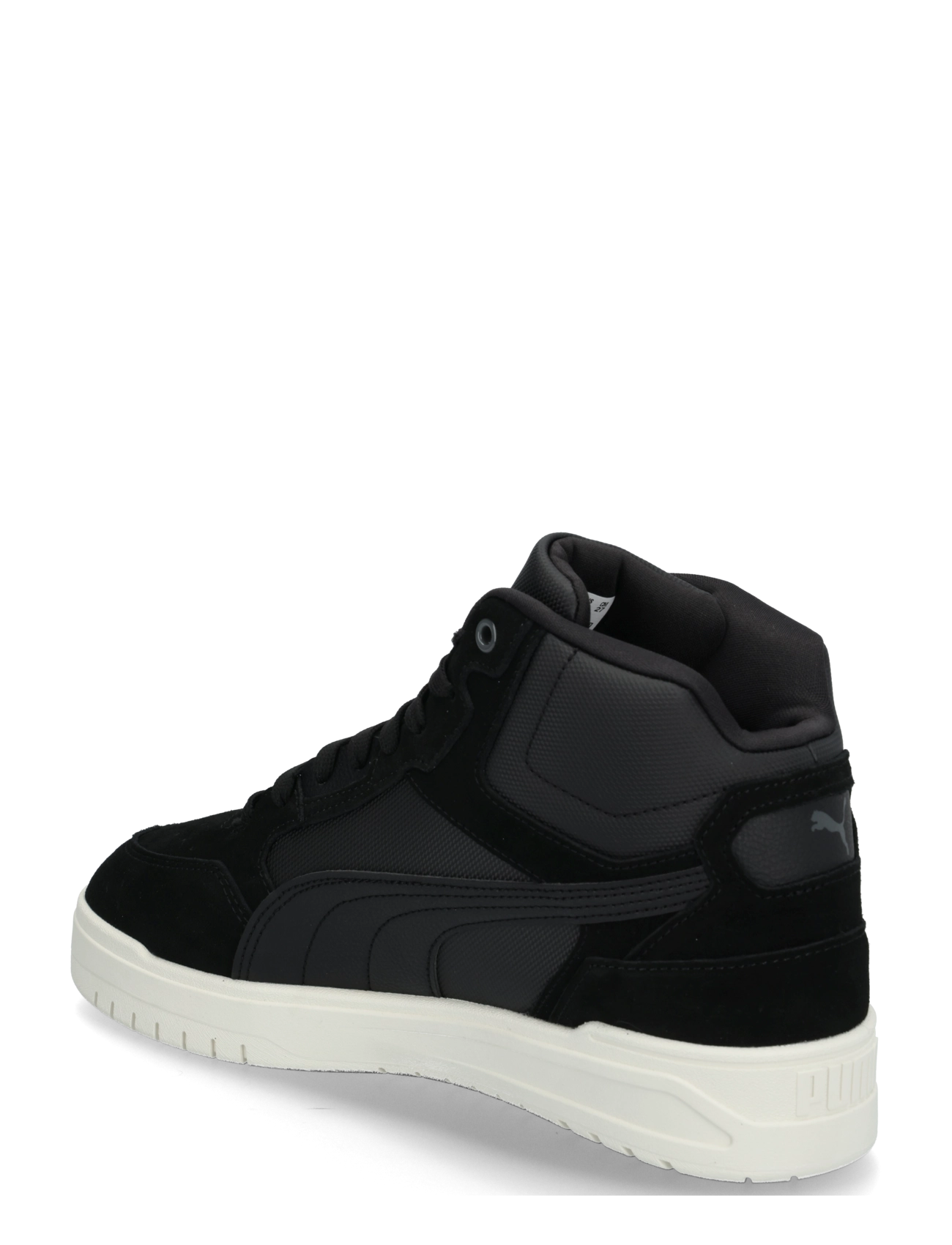 PUMA - Shuffle Downtown Mid Fur - puma black-shadow gray-warm white - 1