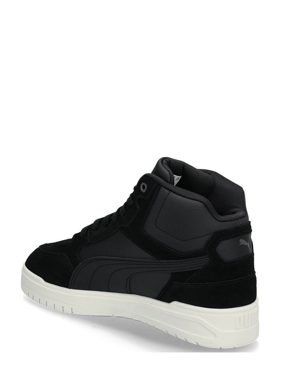 PUMA - Shuffle Downtown Mid Fur - puma black-shadow gray-warm white - 1