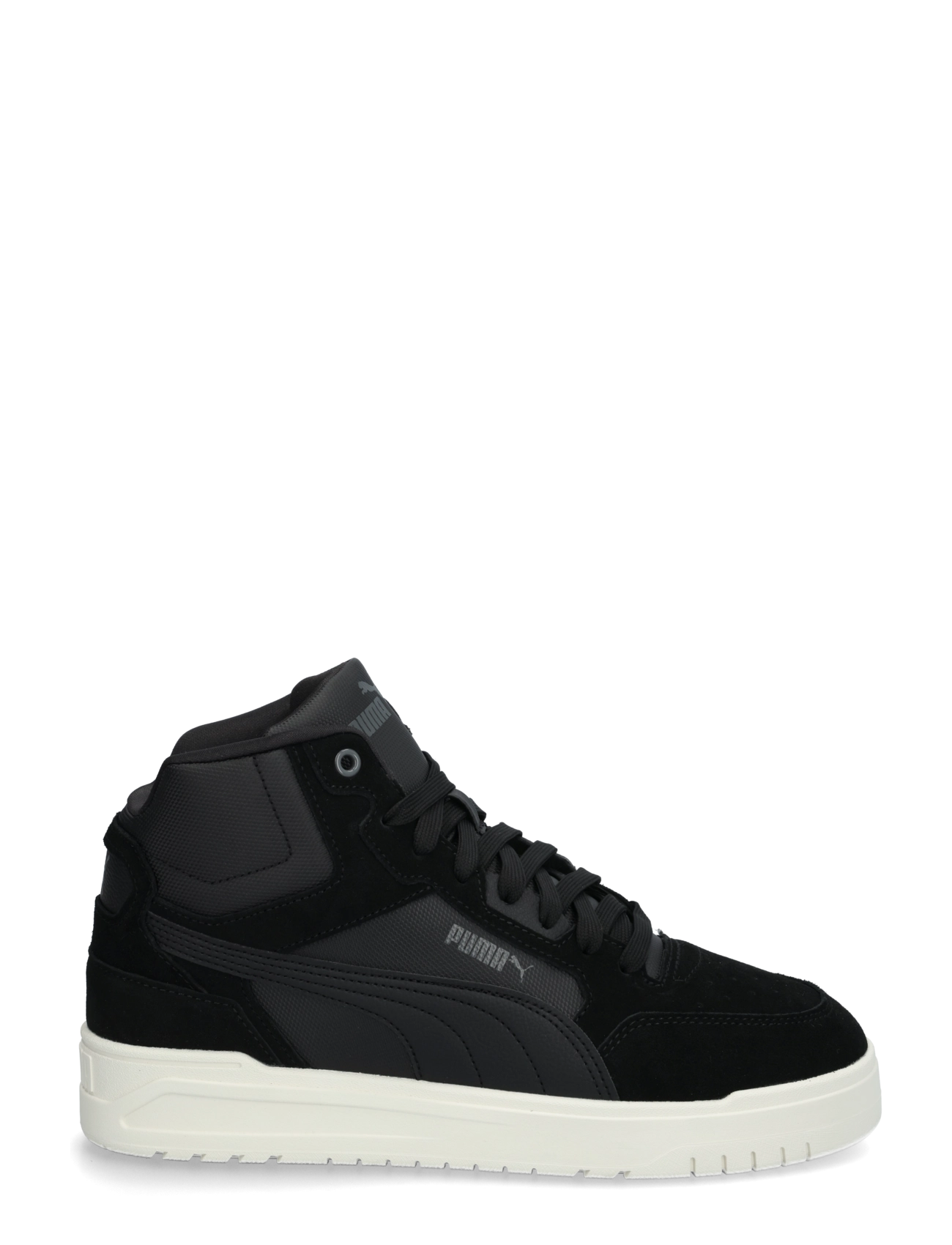 PUMA - Shuffle Downtown Mid Fur - puma black-shadow gray-warm white - 2