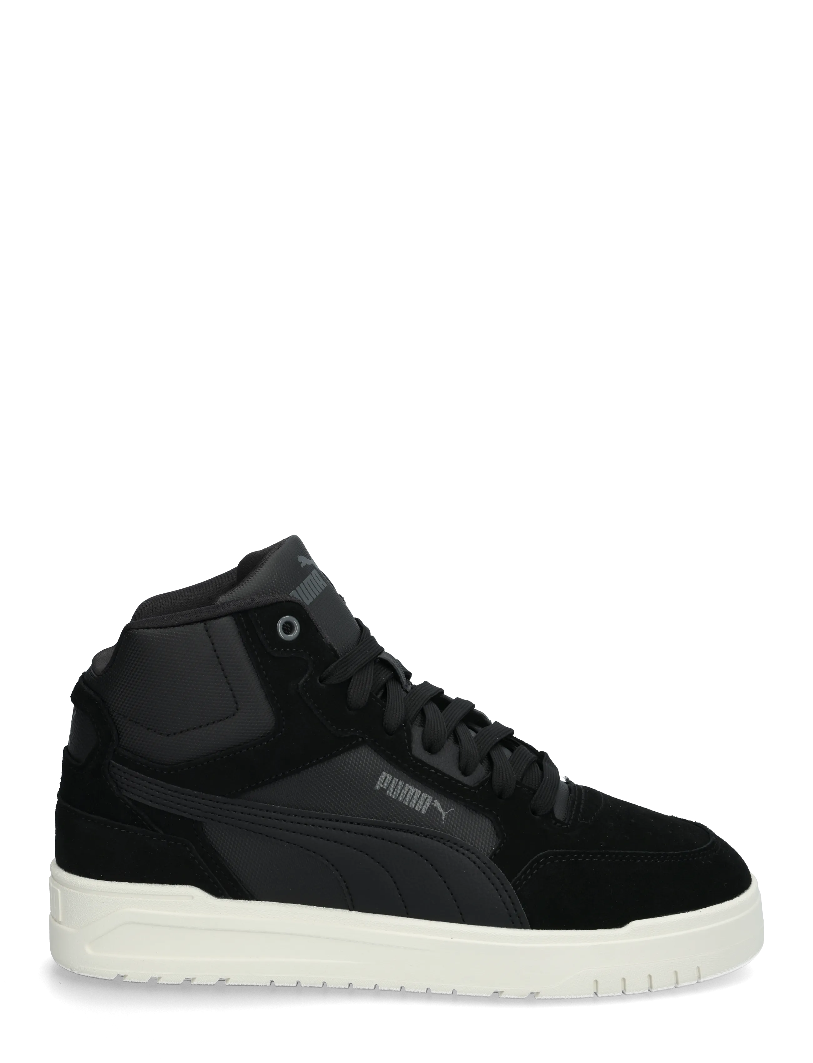 PUMA - Shuffle Downtown Mid Fur - high tops - puma black-shadow gray-warm white - 2